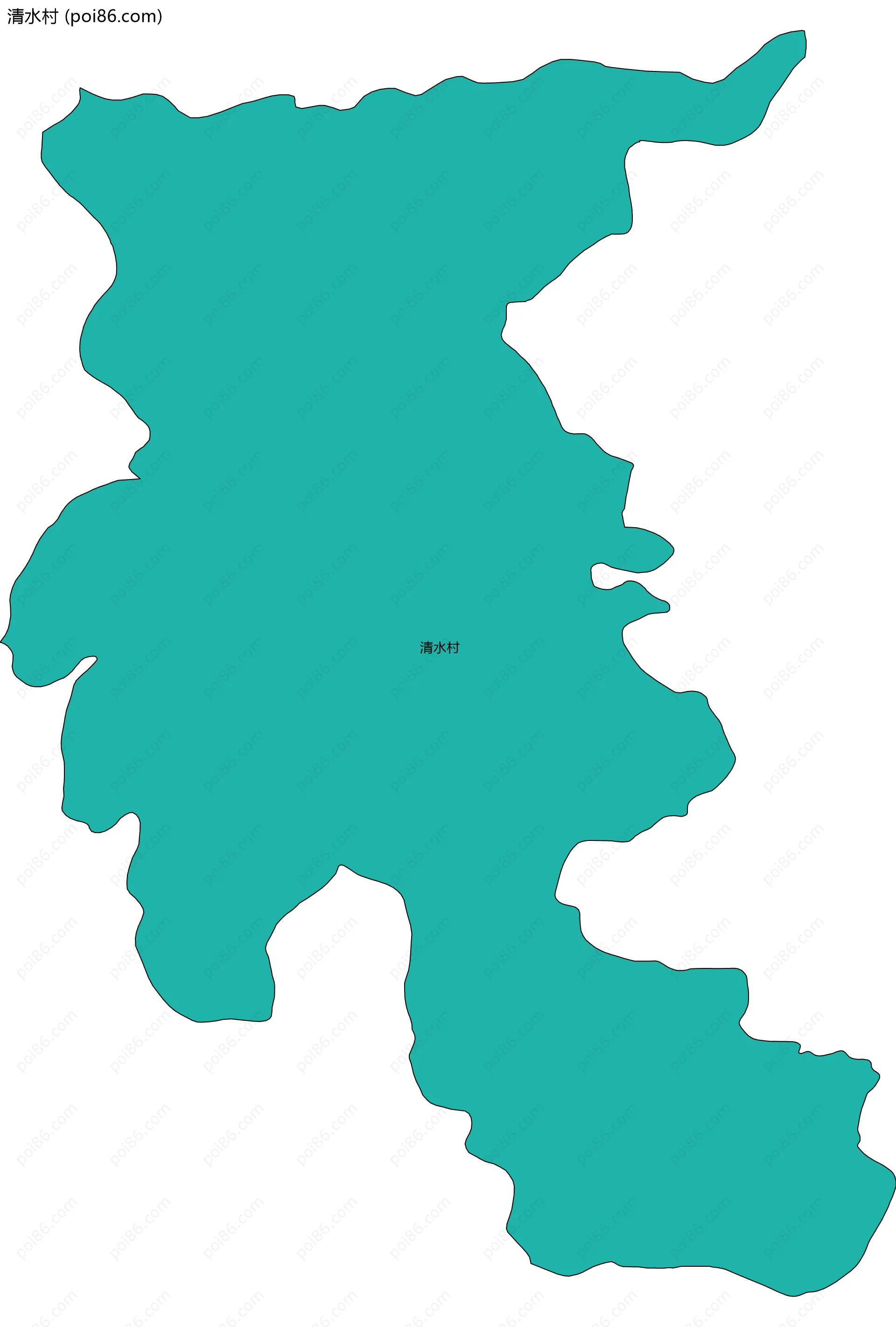 清水村边界地图