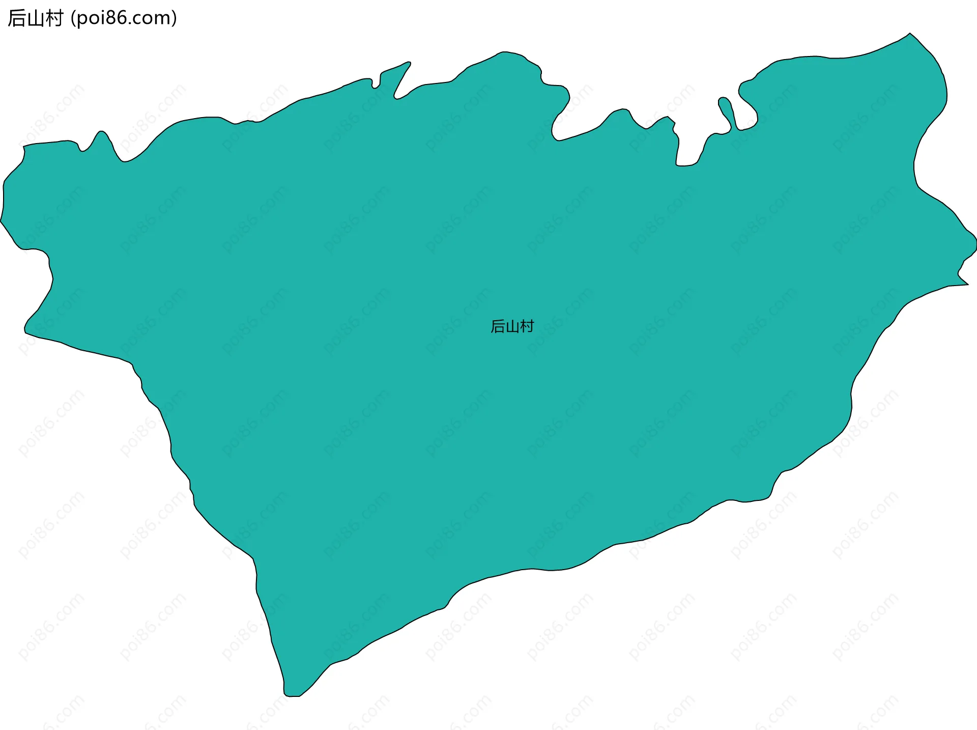 后山村边界地图