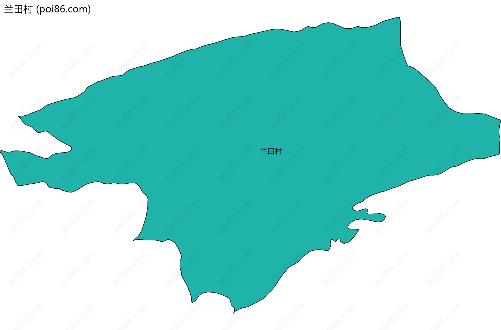 兰田村边界地图