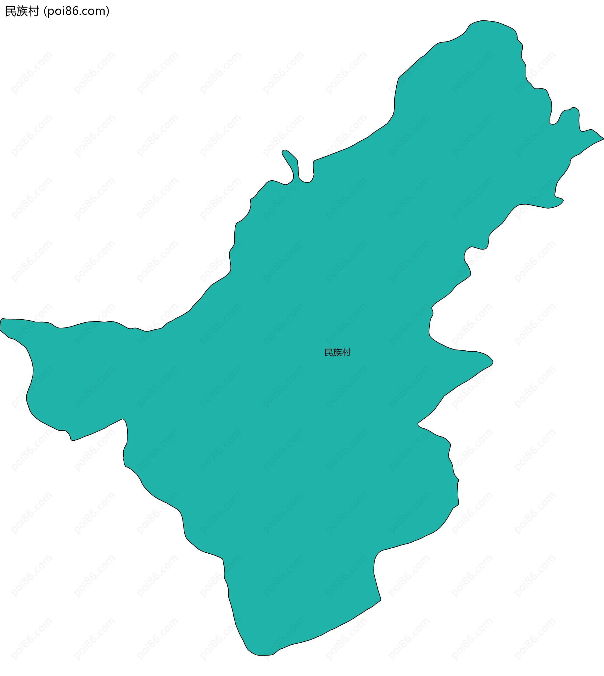 民族村边界地图