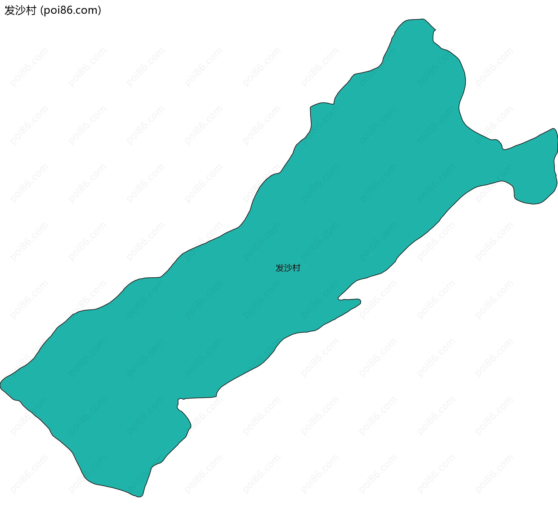 发沙村边界地图