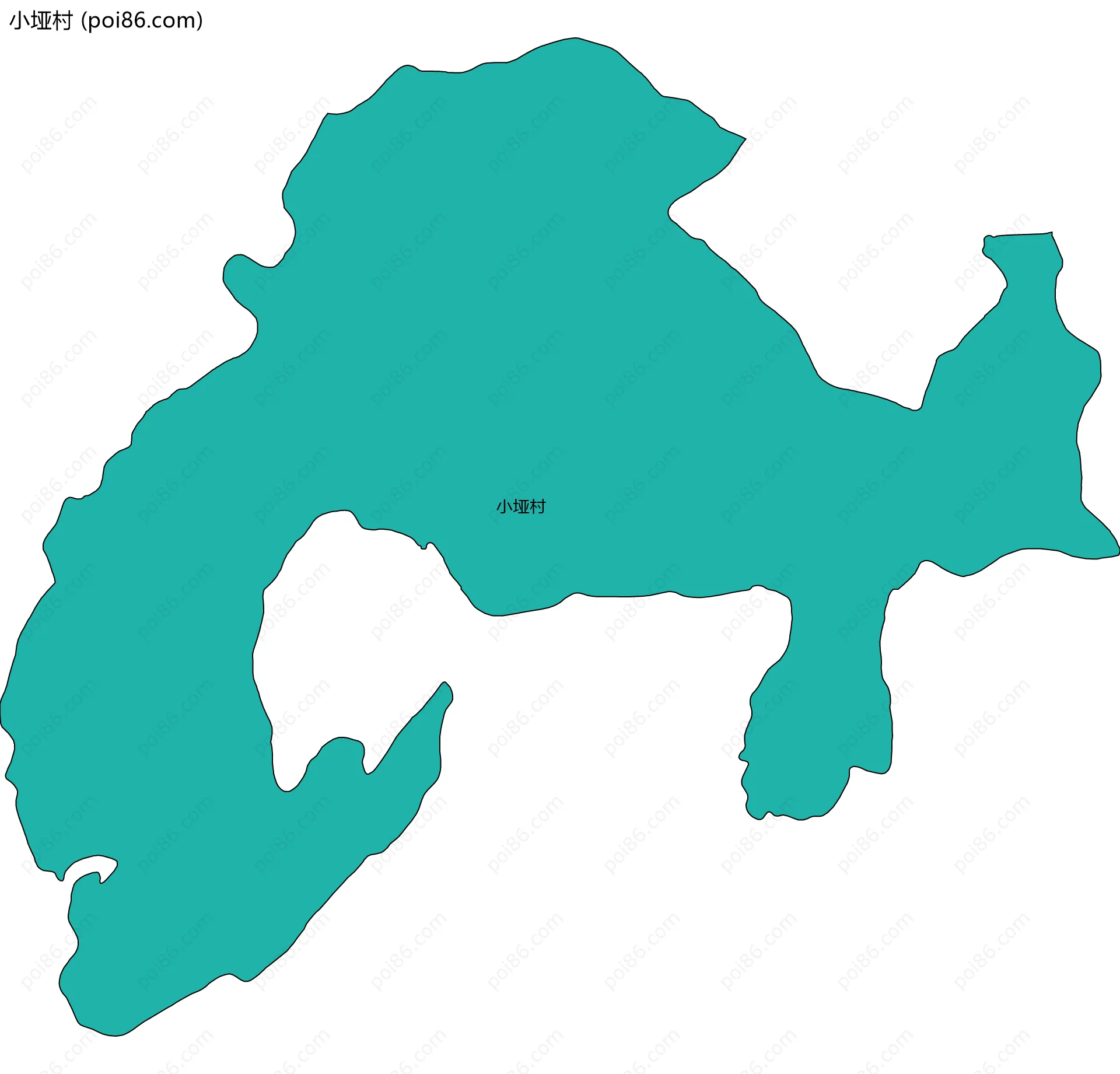 小垭村边界地图