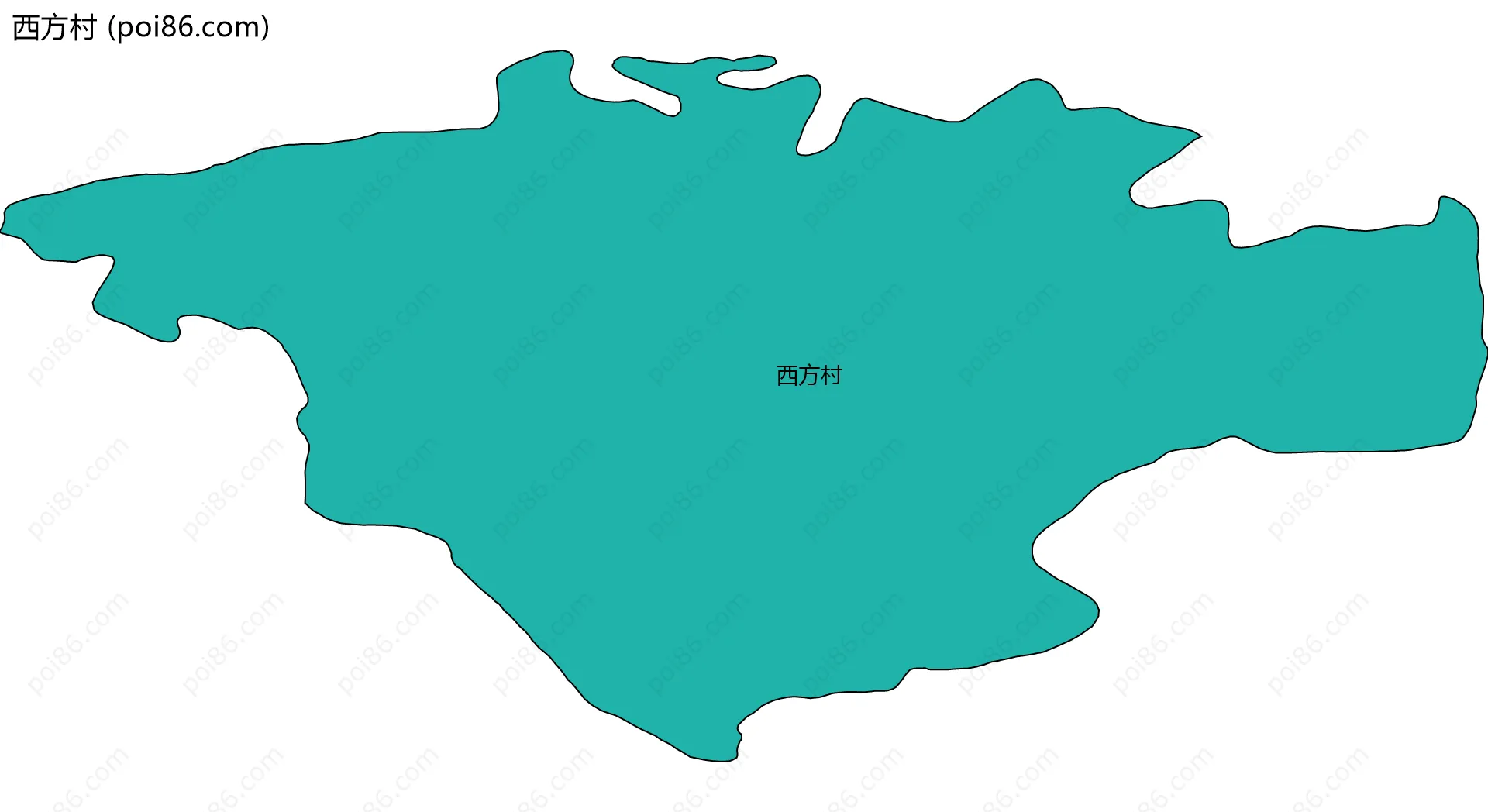 西方村边界地图