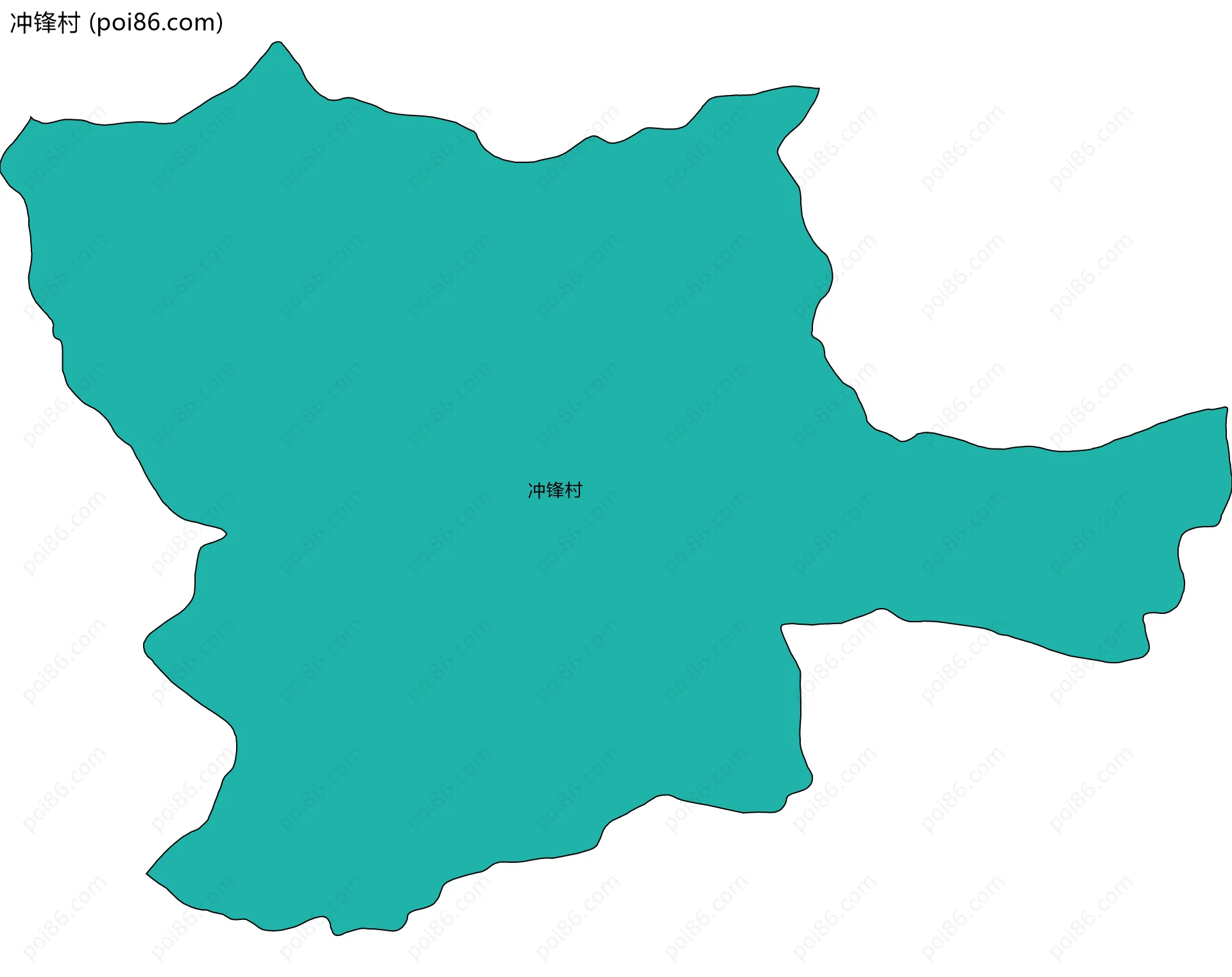 冲锋村边界地图