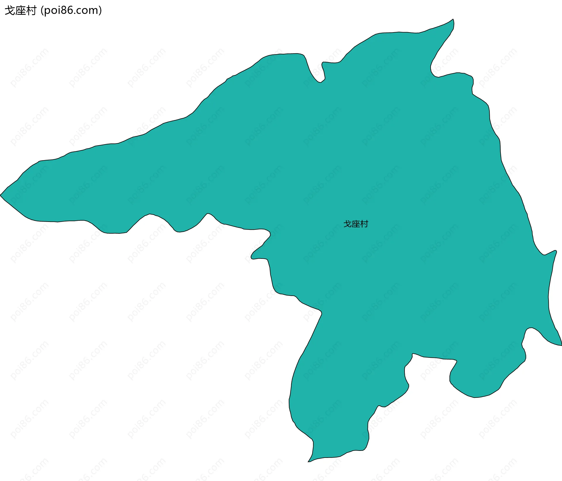 戈座村边界地图