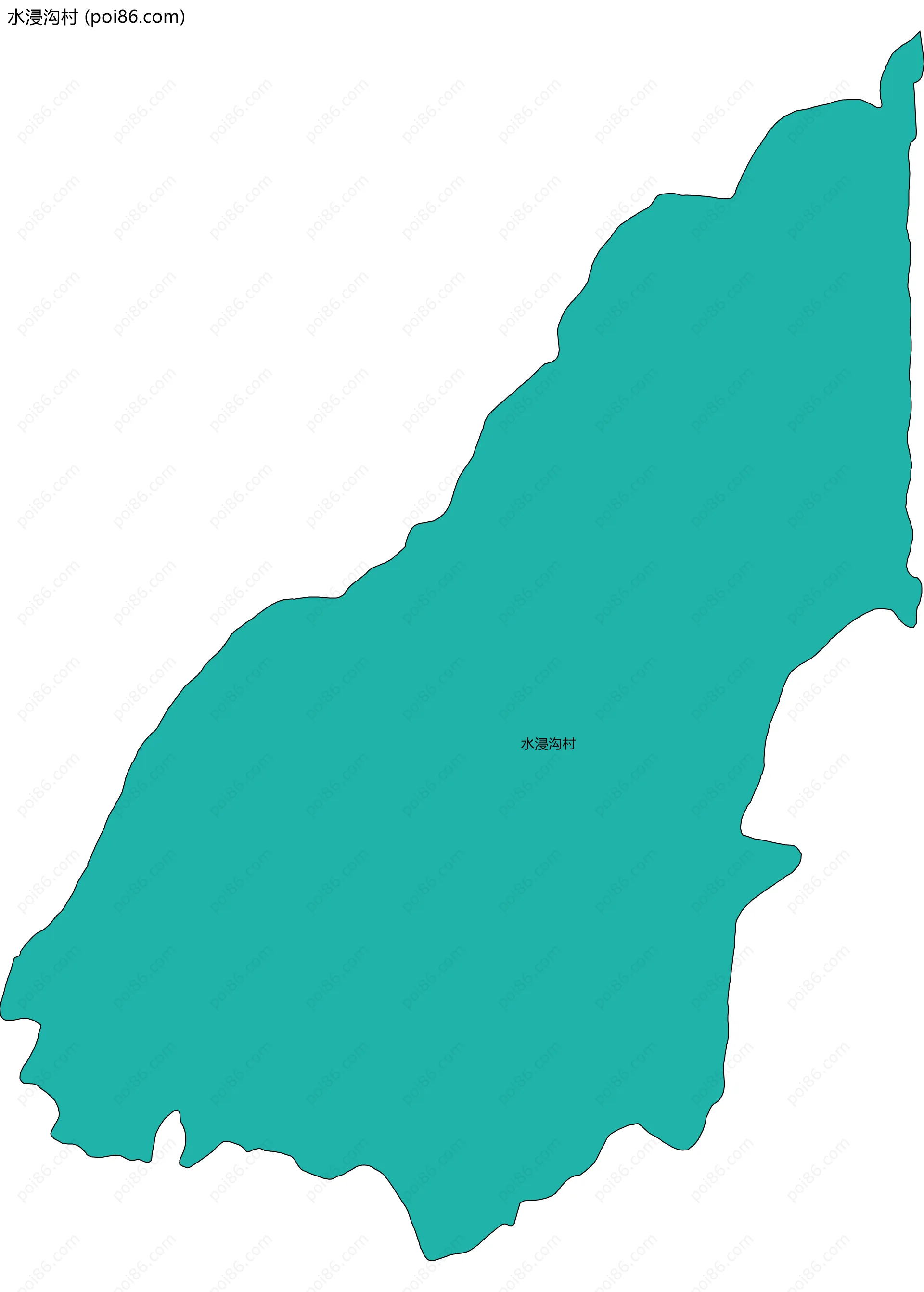 水浸沟村边界地图