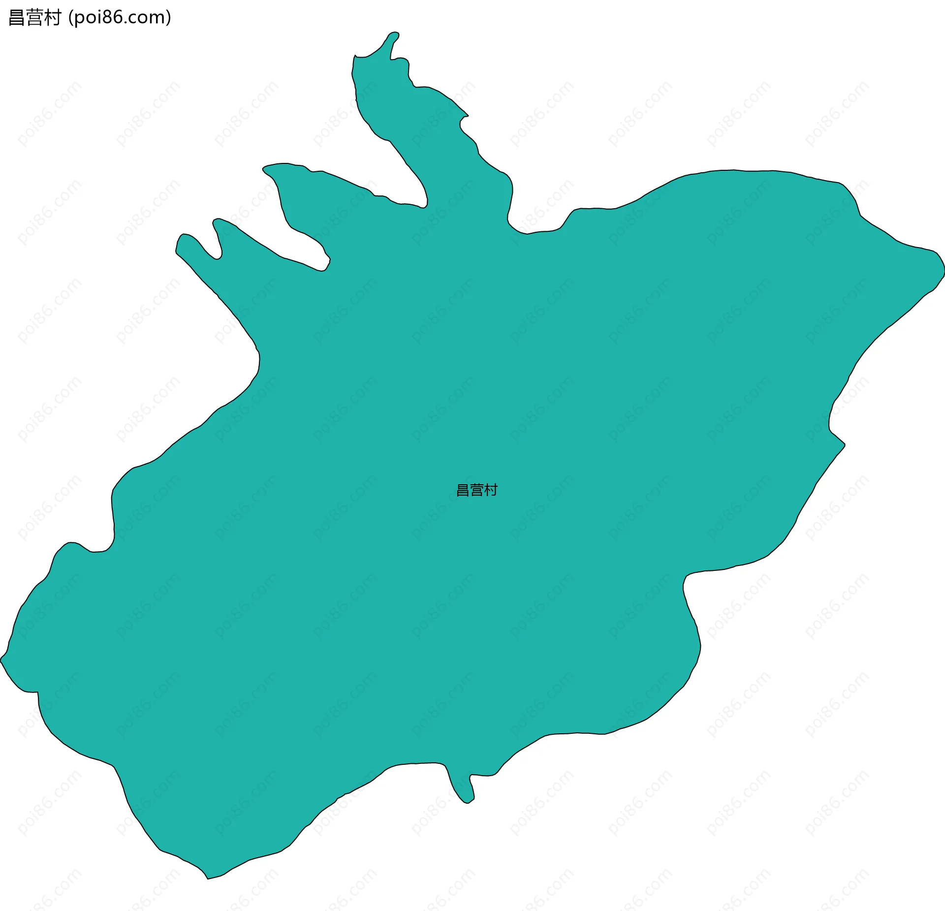 昌营村边界地图