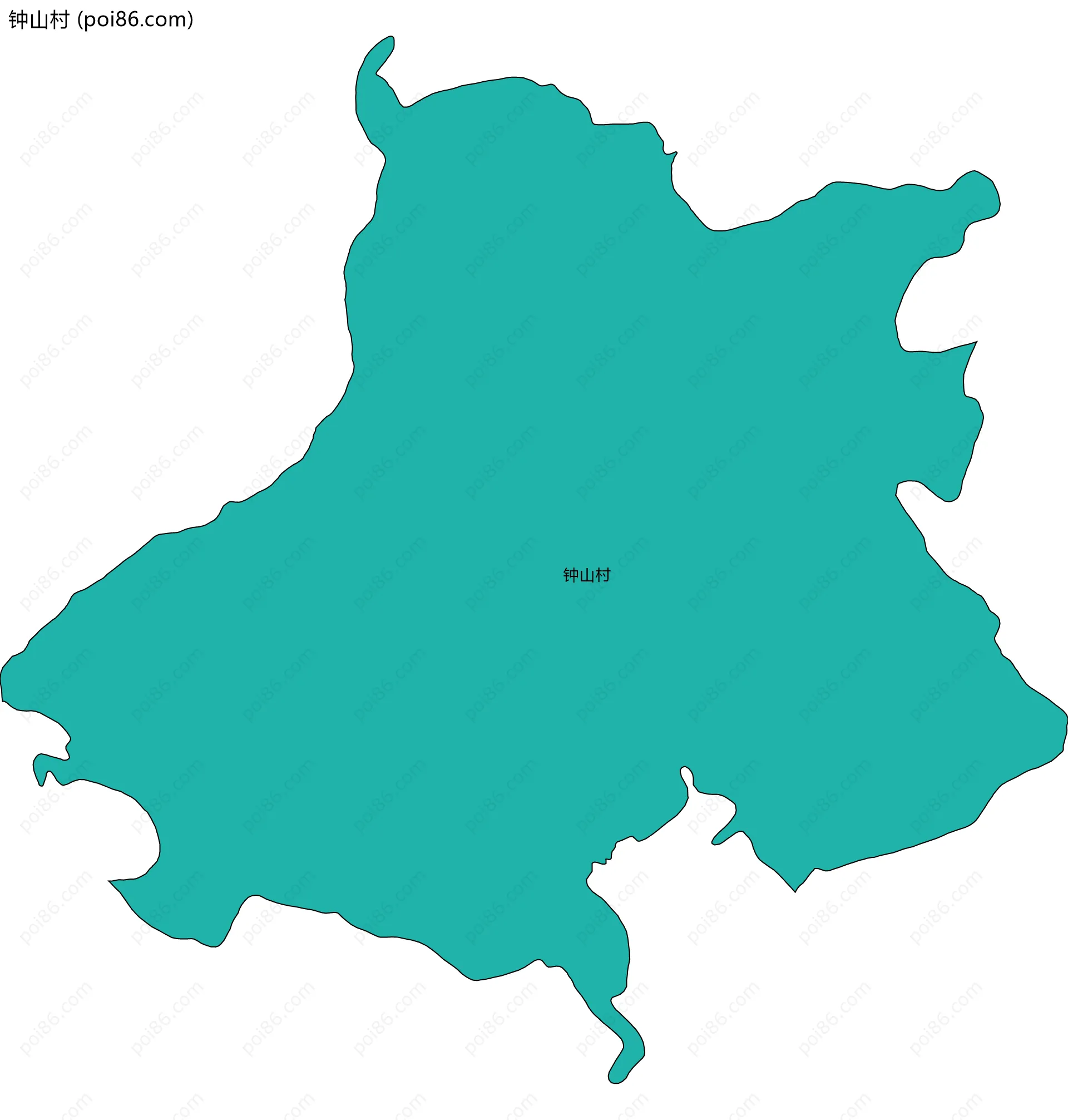 钟山村边界地图