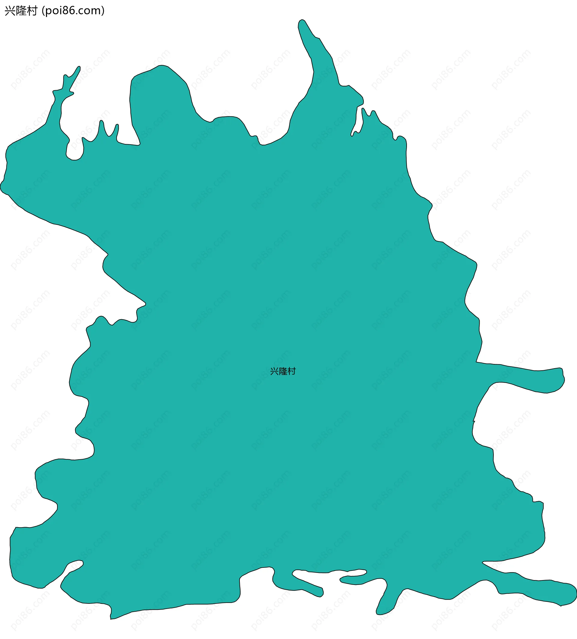 兴隆村边界地图