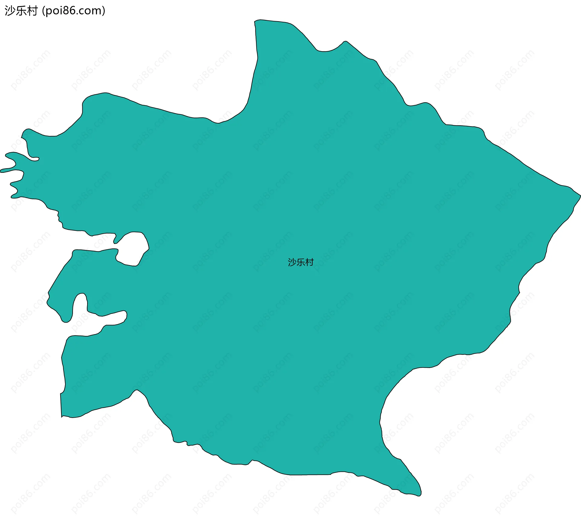 沙乐村边界地图