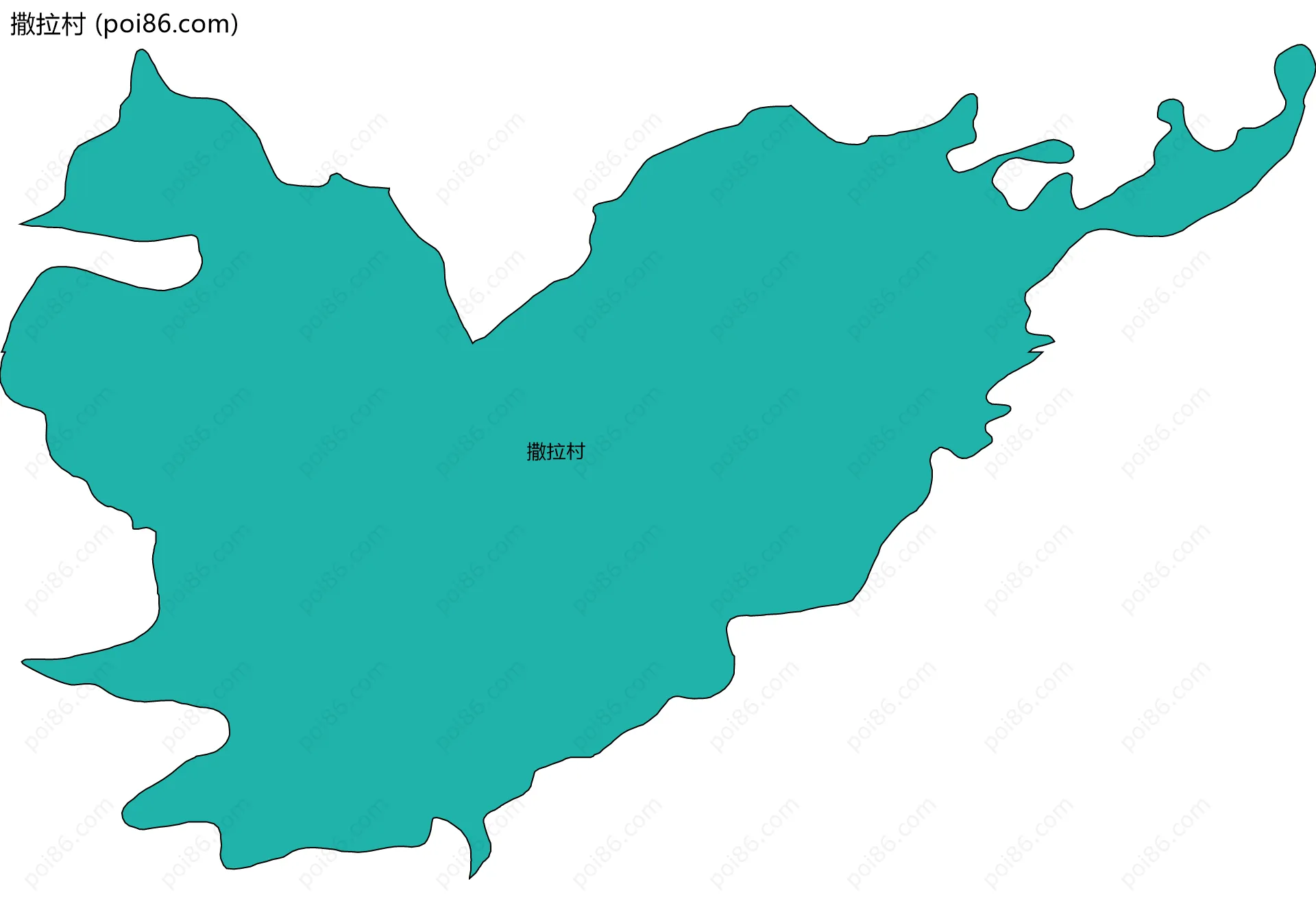 撒拉村边界地图