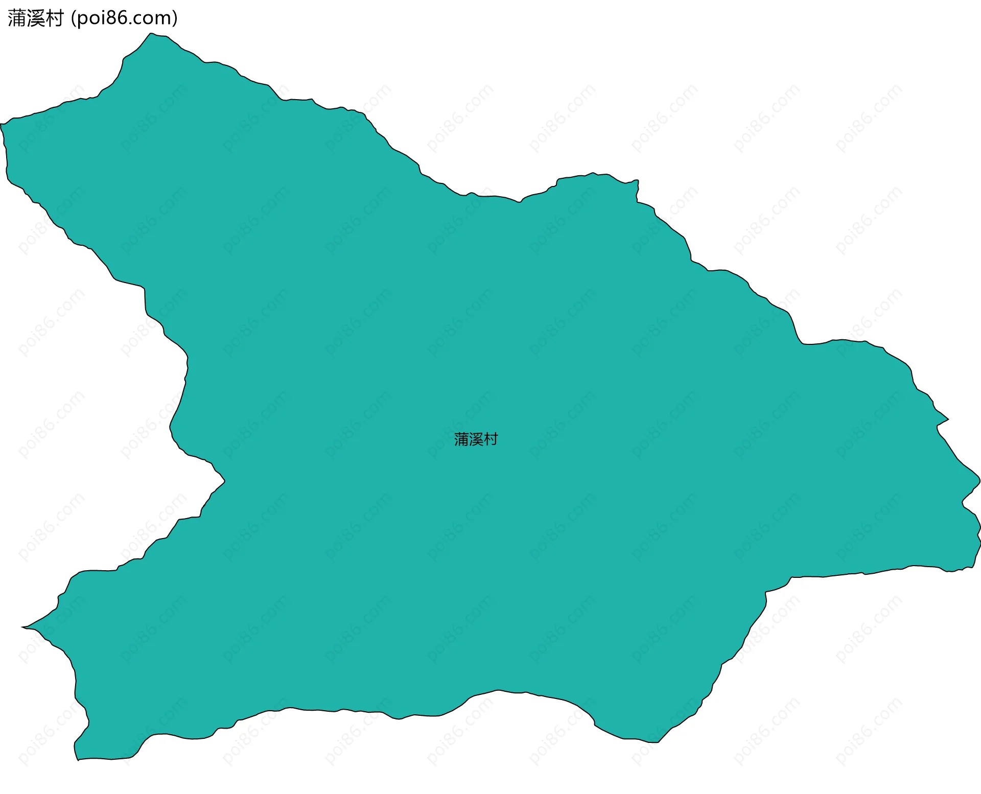 蒲溪村边界地图