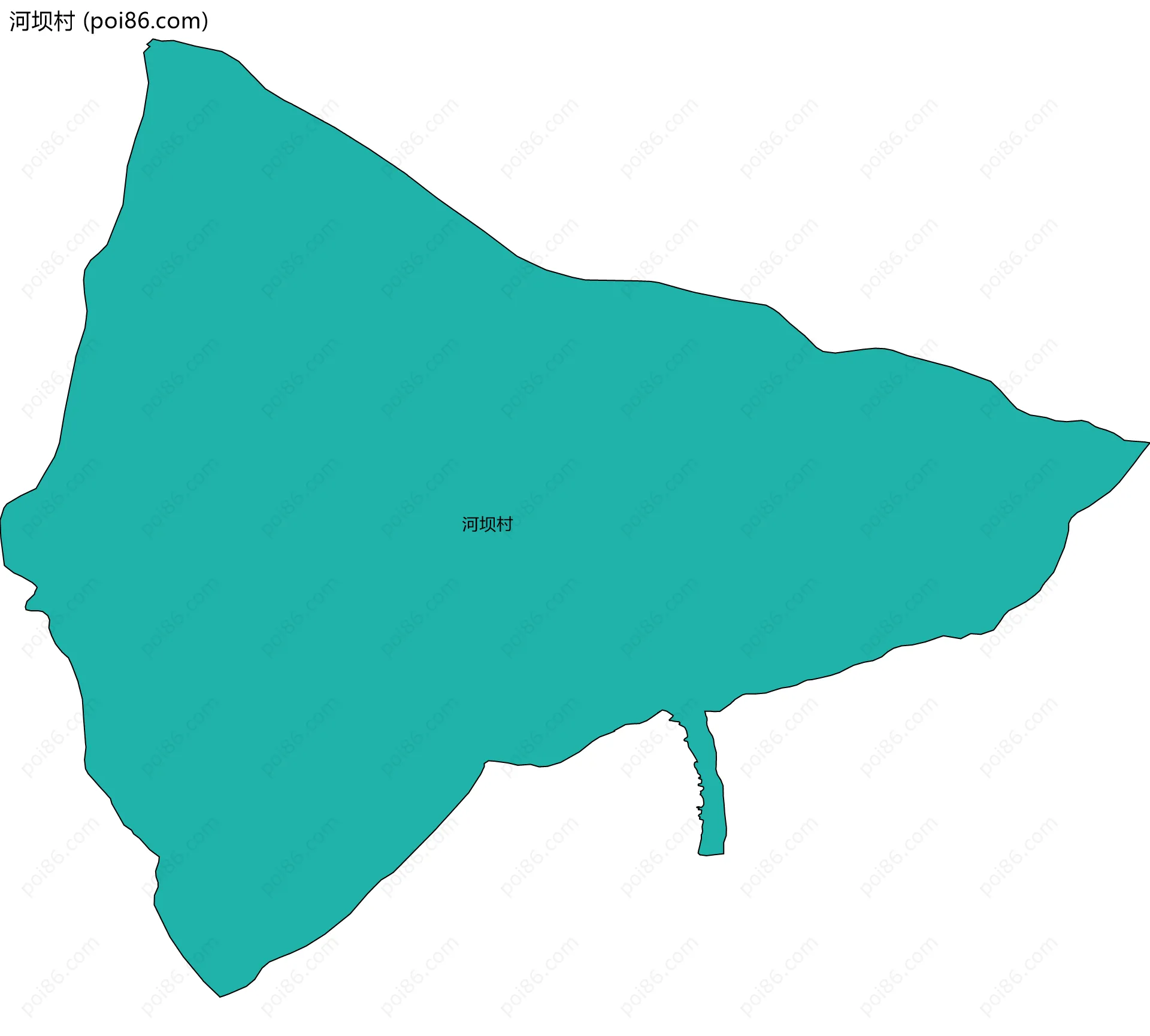 河坝村边界地图
