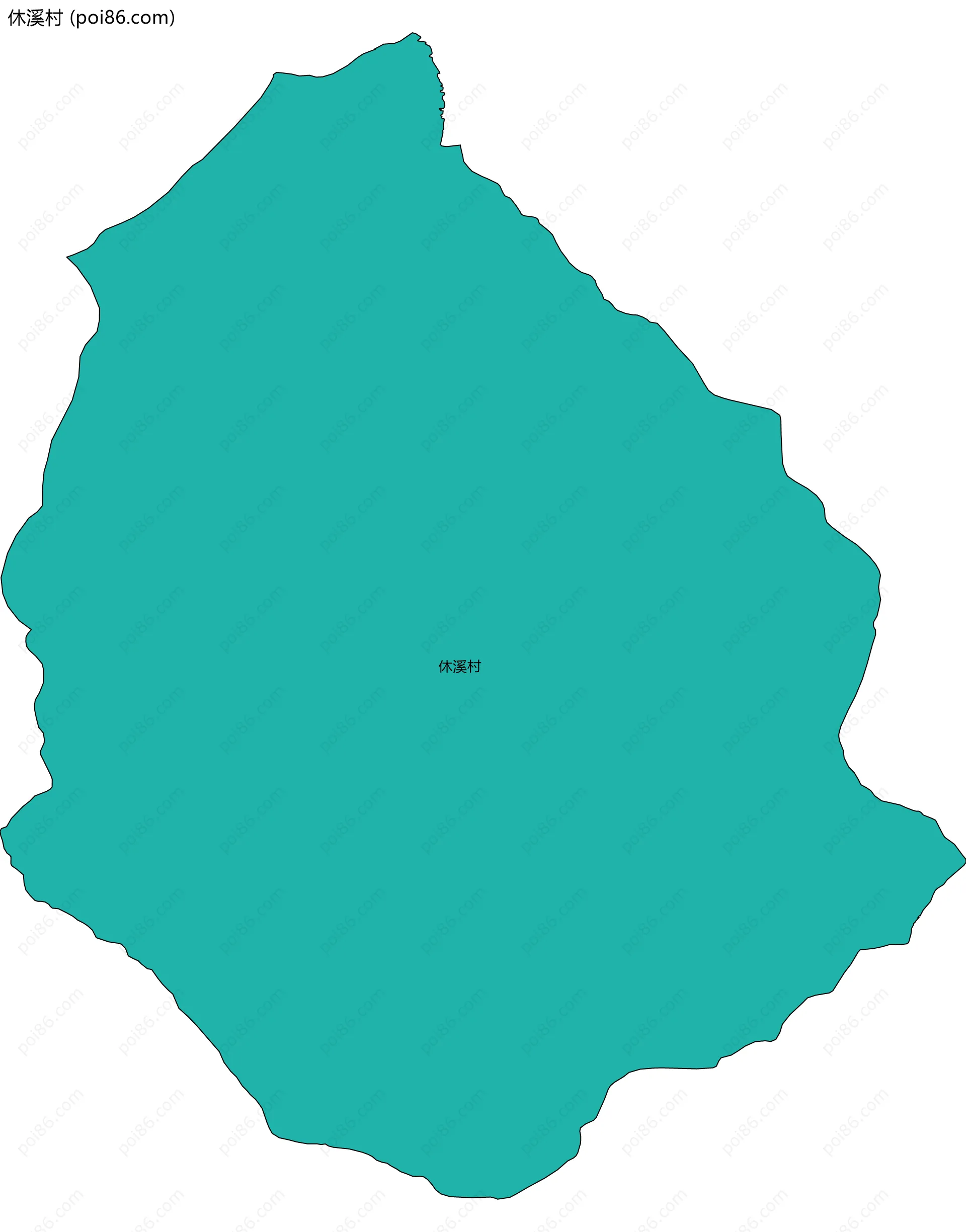 休溪村边界地图