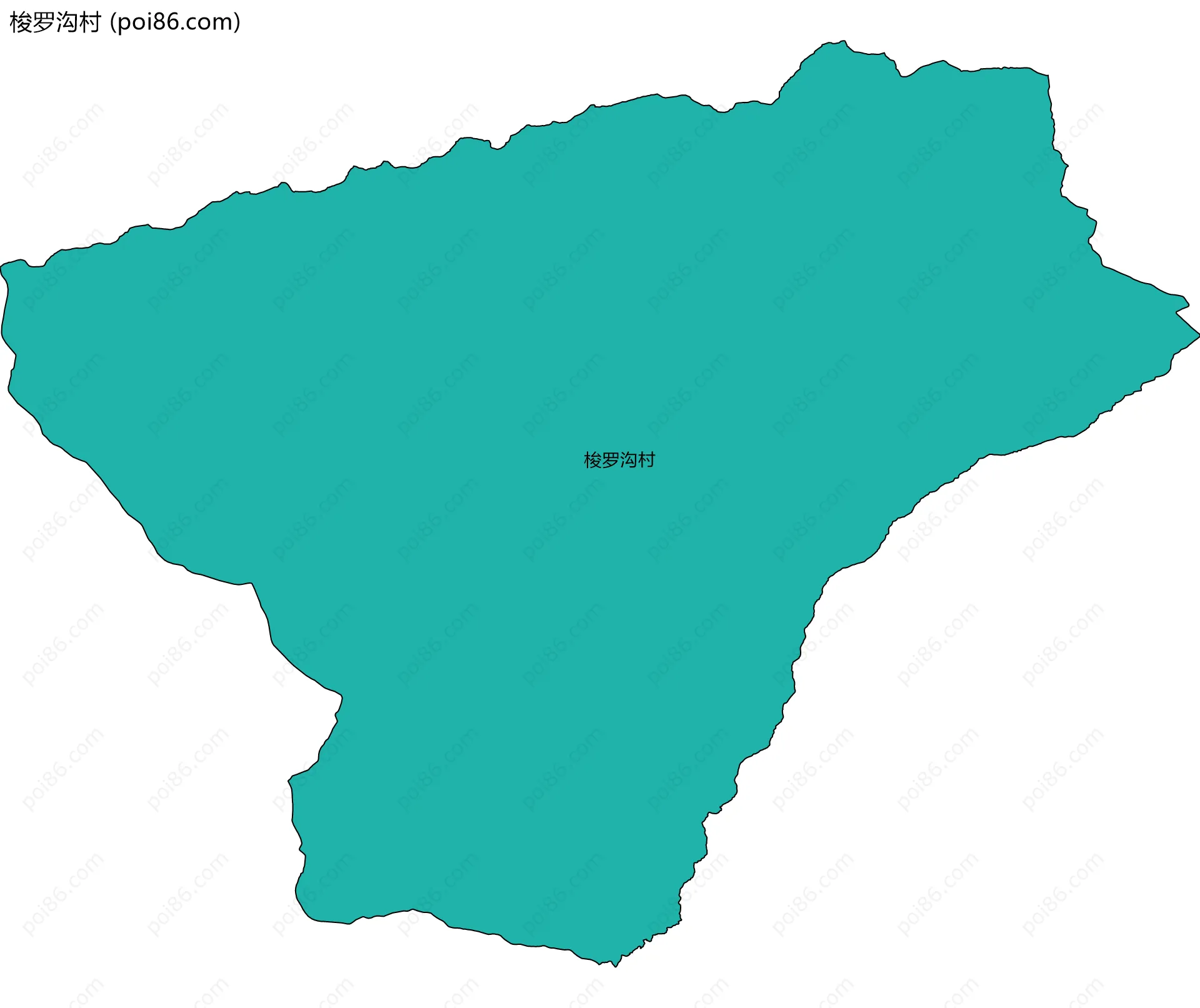 梭罗沟村边界地图