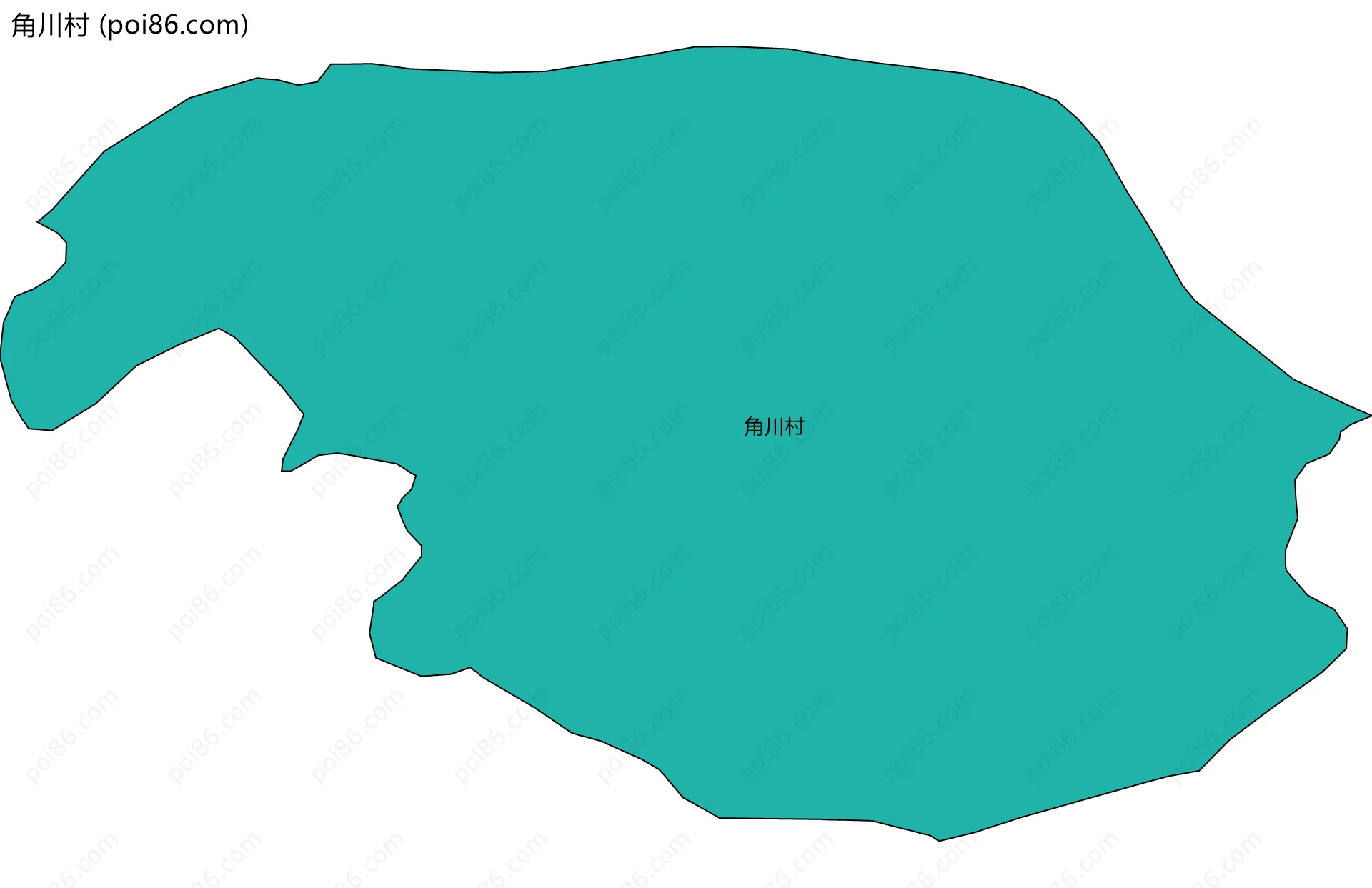 角川村边界地图