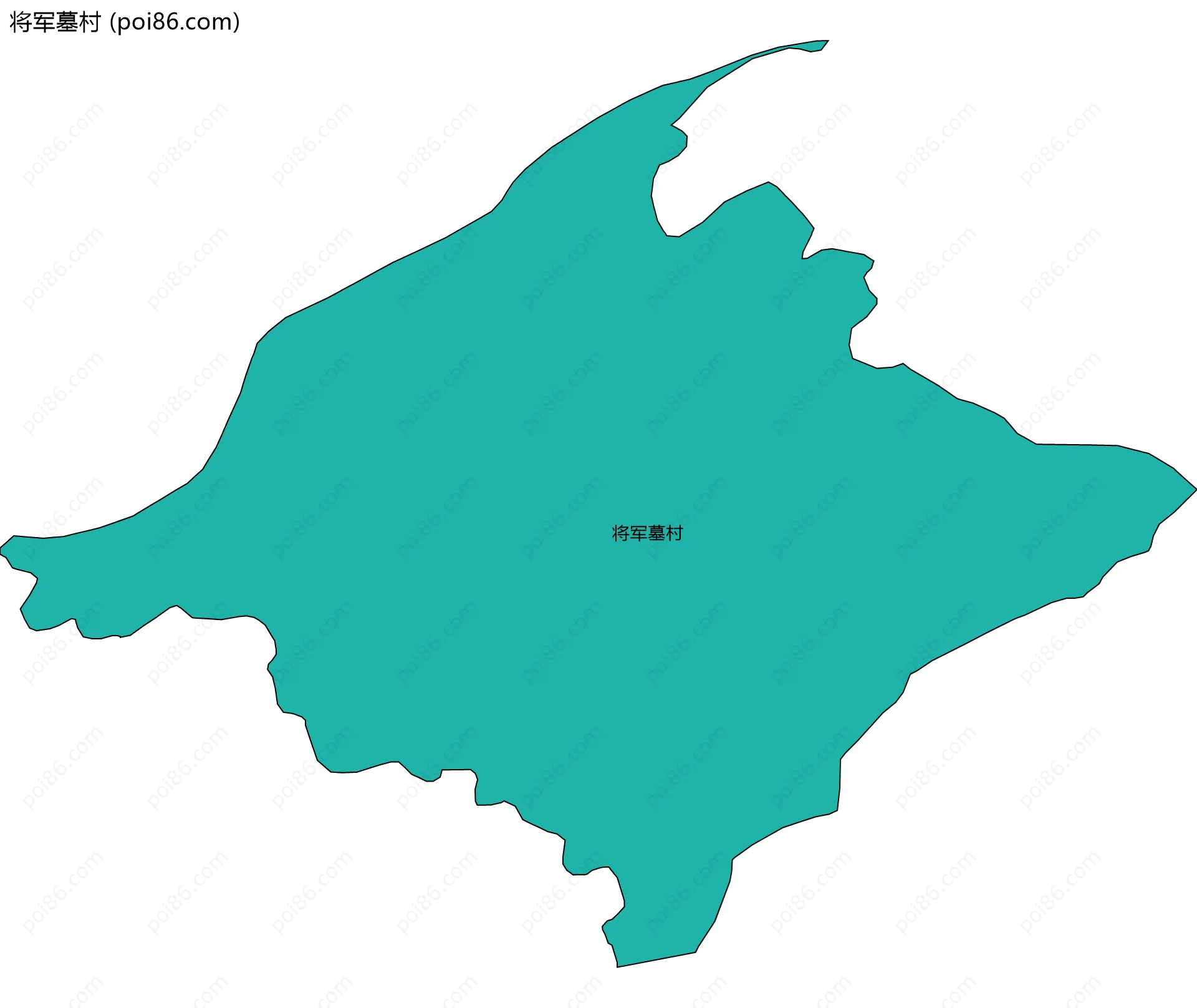 将军墓村边界地图