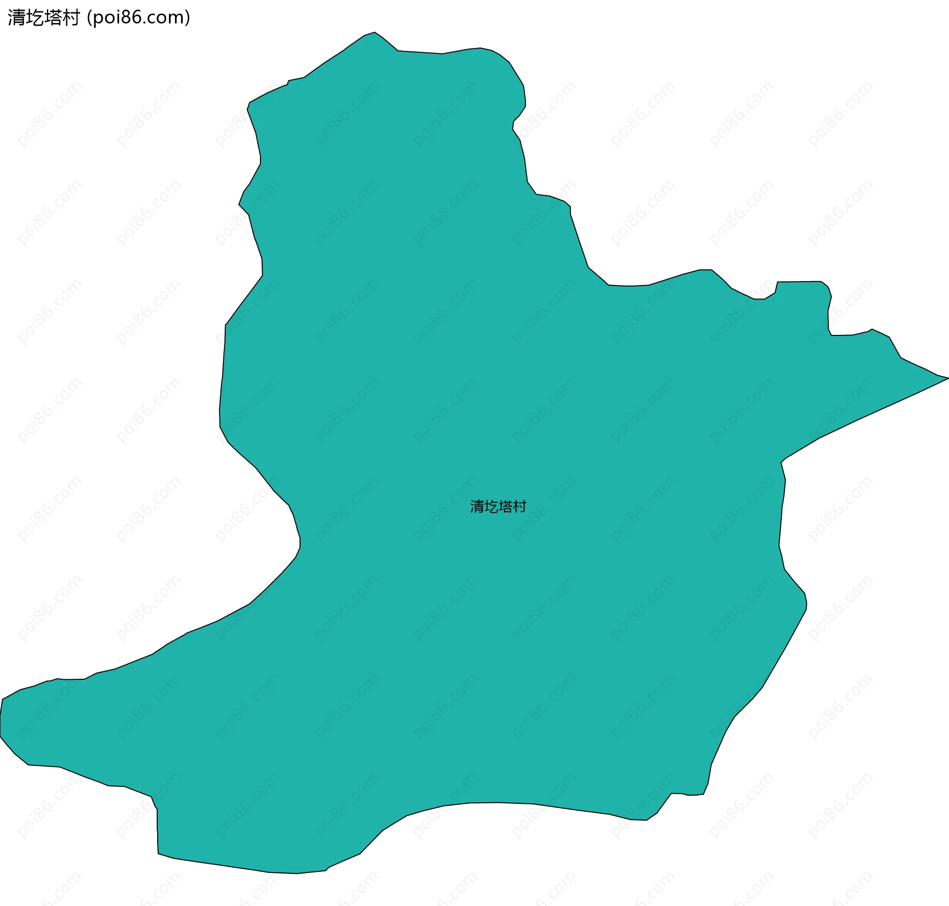 清圪塔村边界地图