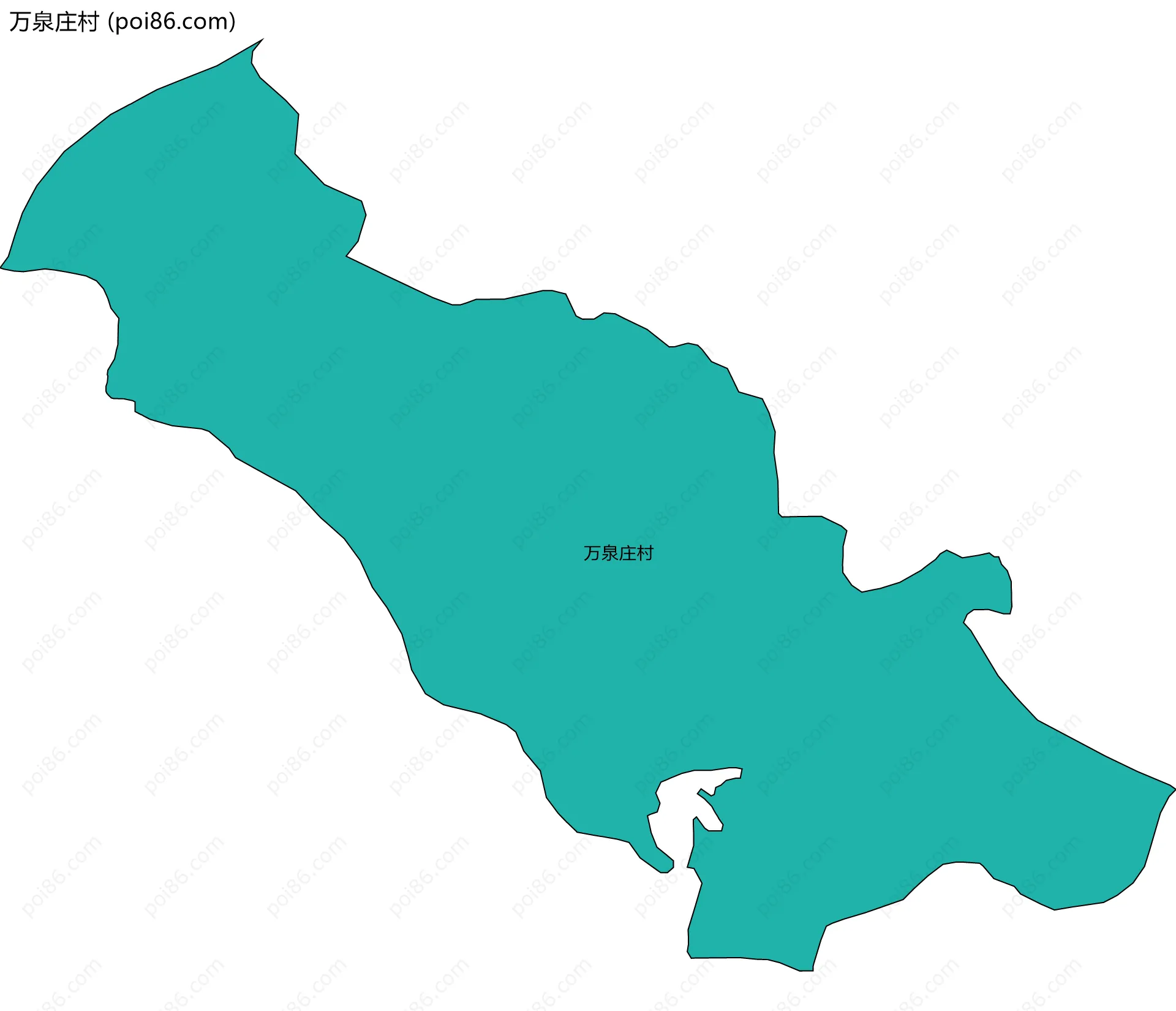 万泉庄村边界地图