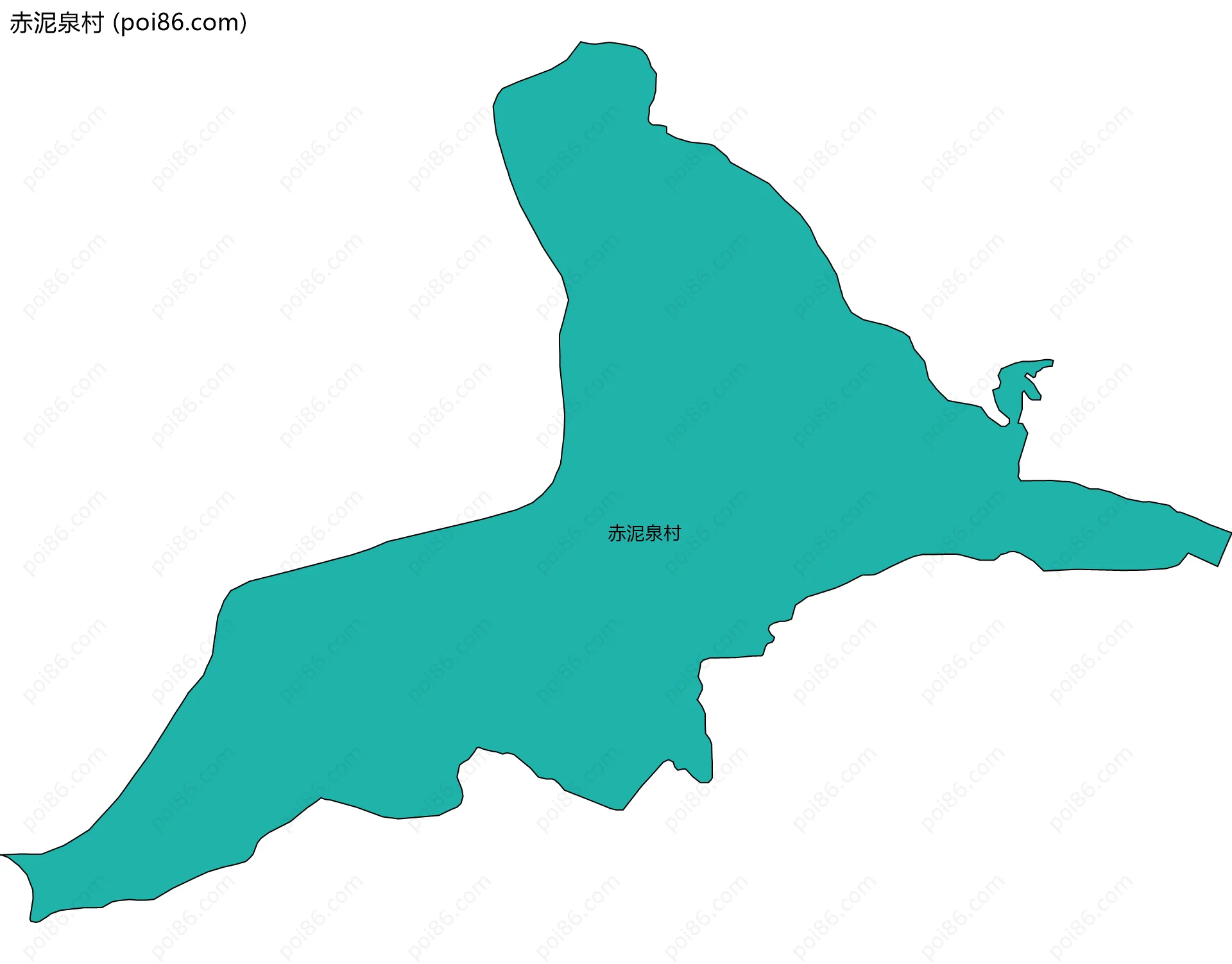 赤泥泉村边界地图