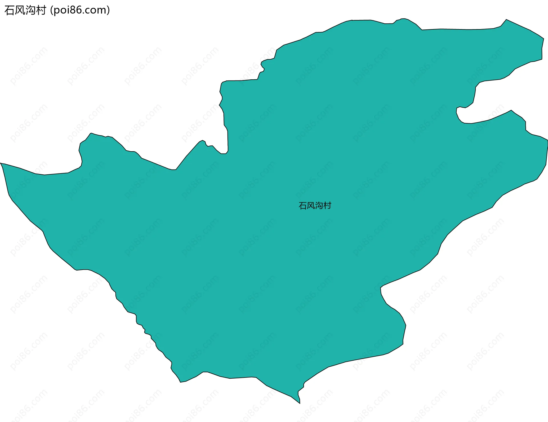 石风沟村边界地图