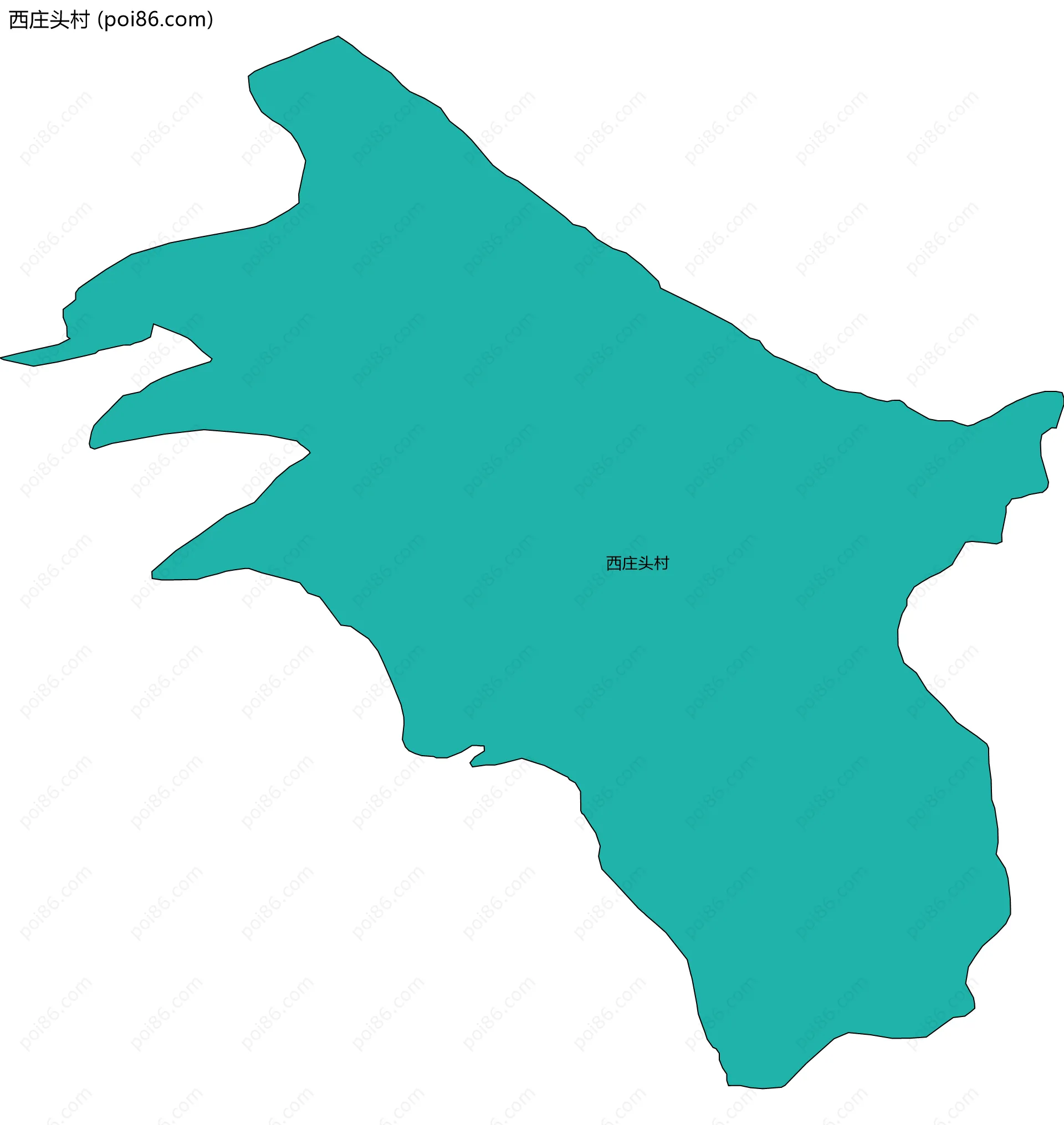西庄头村边界地图