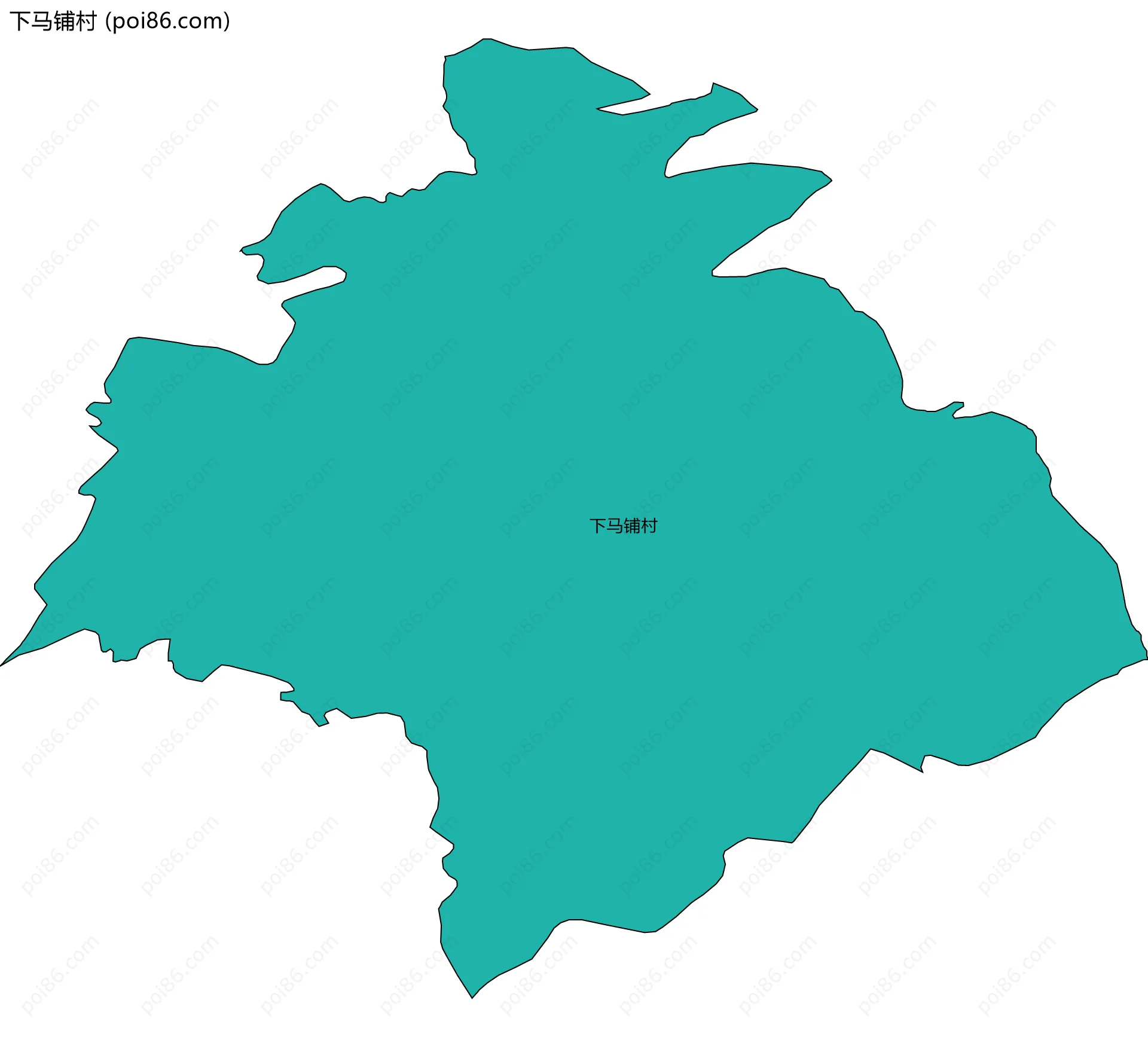 下马铺村边界地图