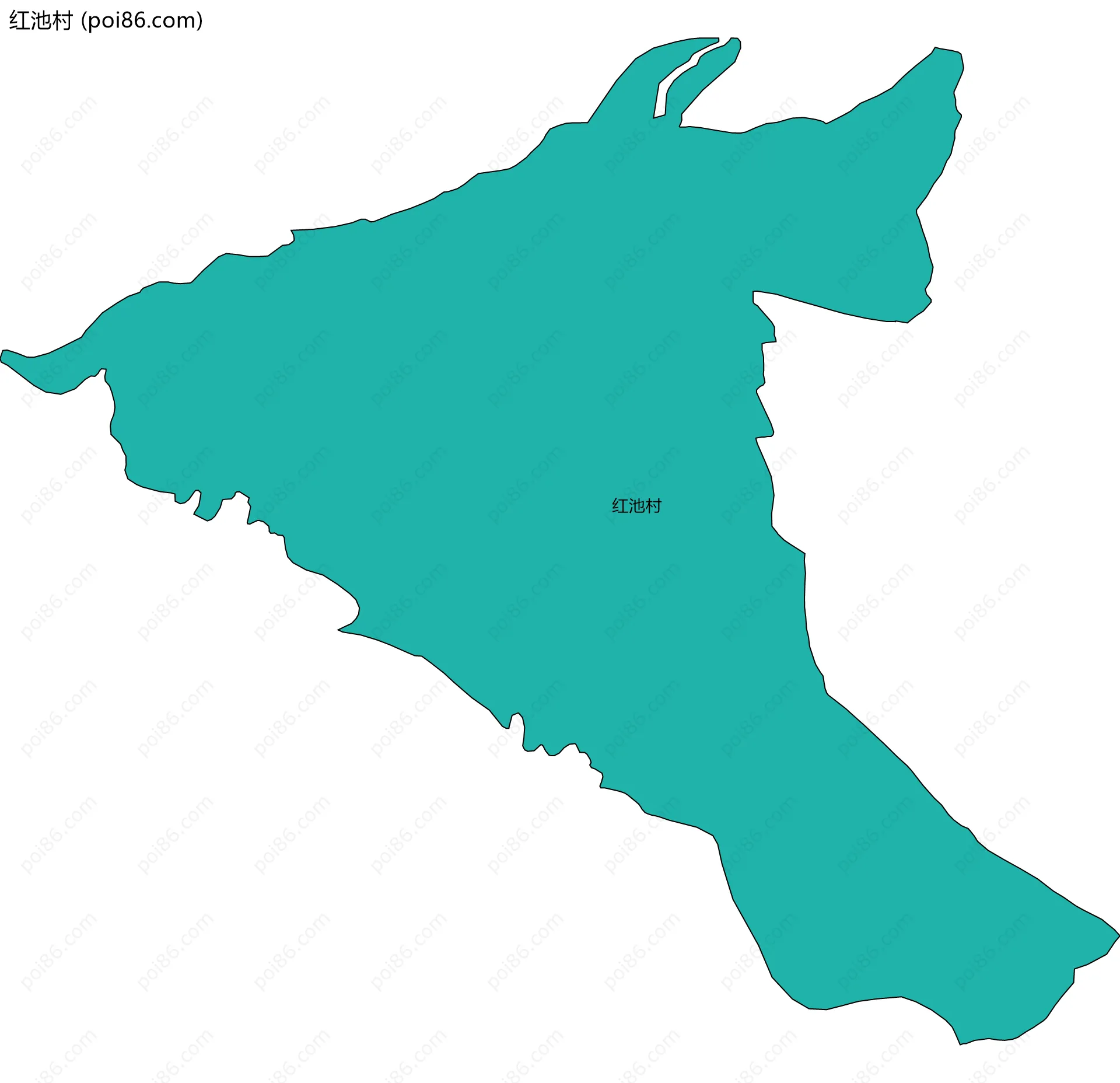 红池村边界地图