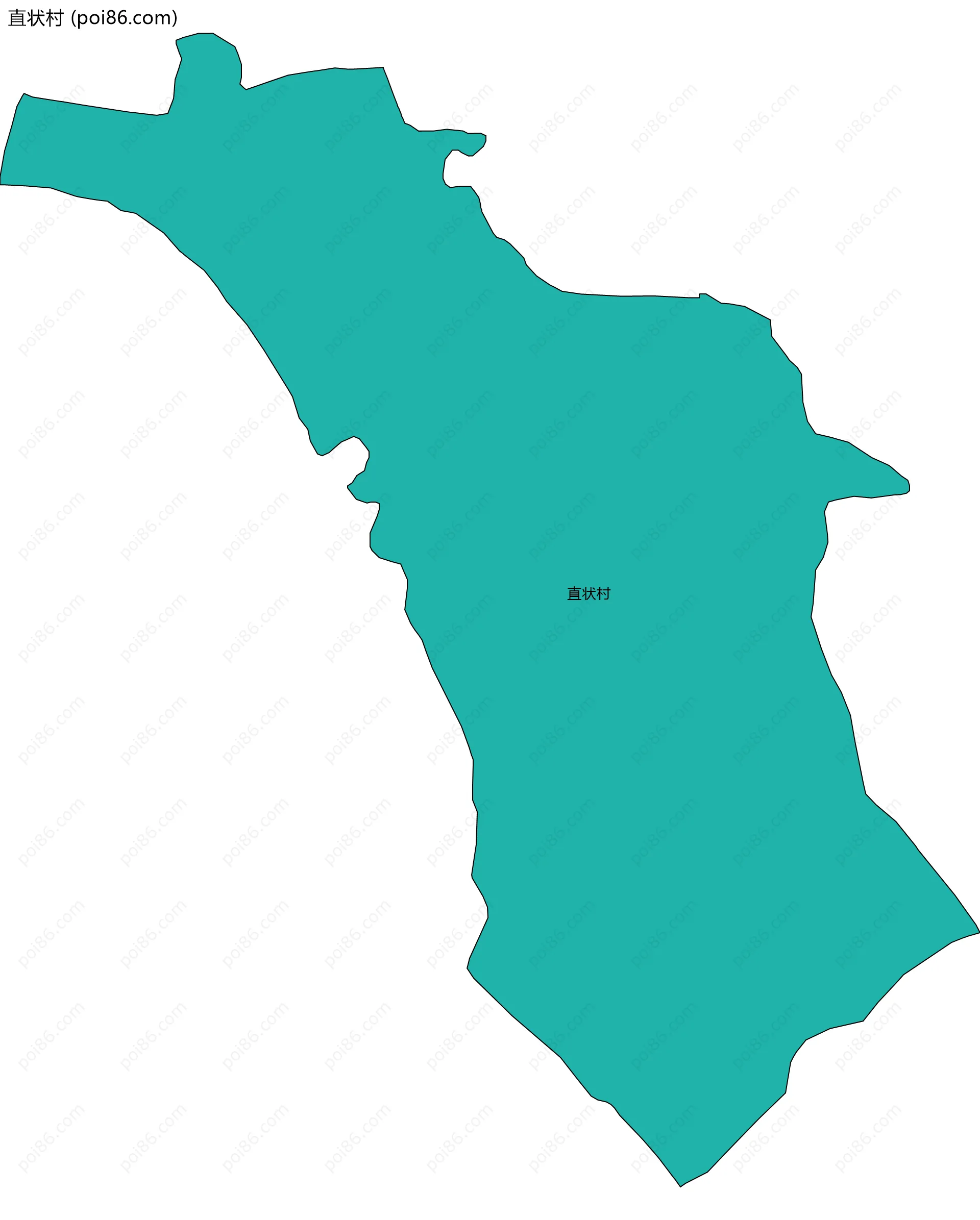 直状村边界地图