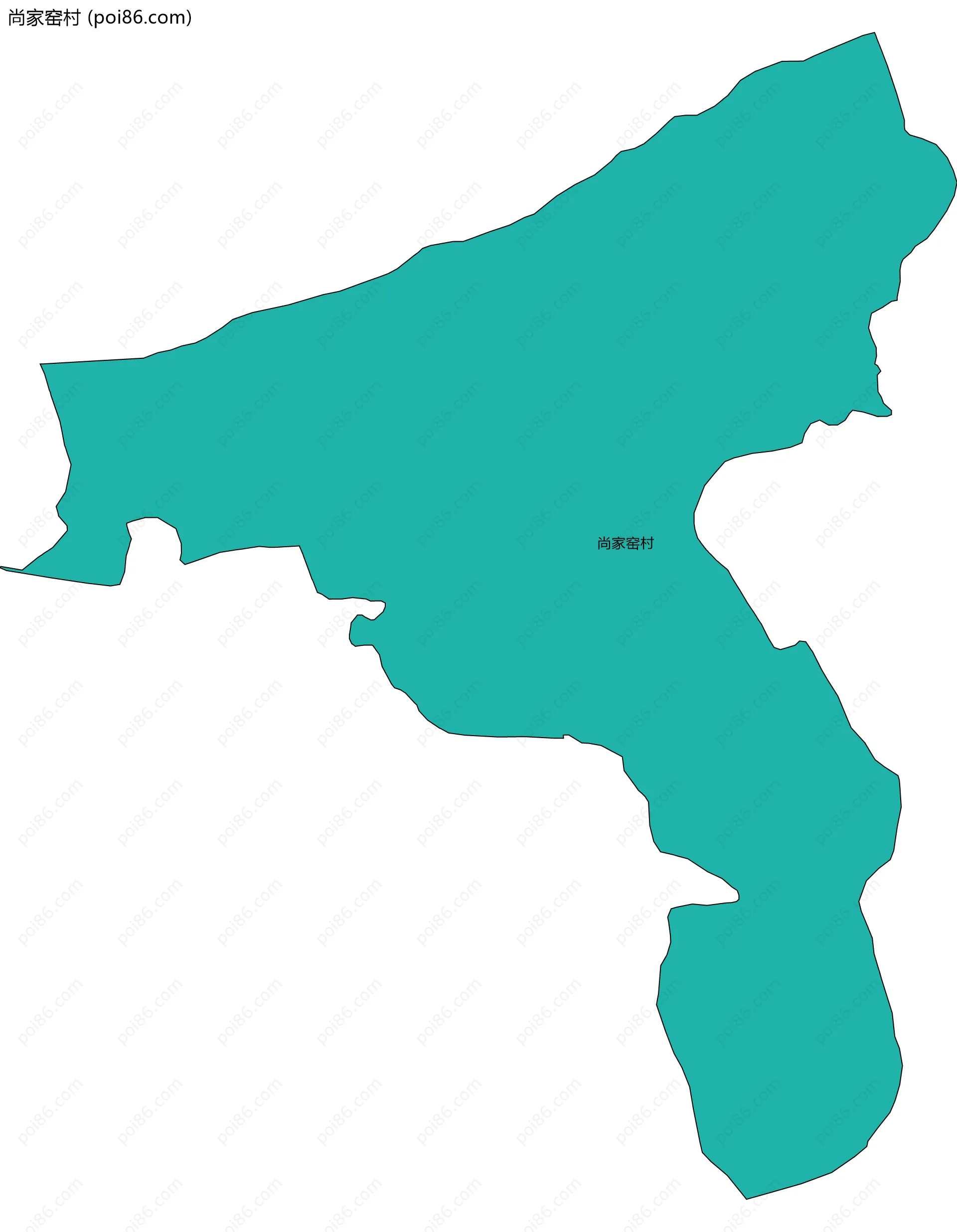 尚家窑村边界地图