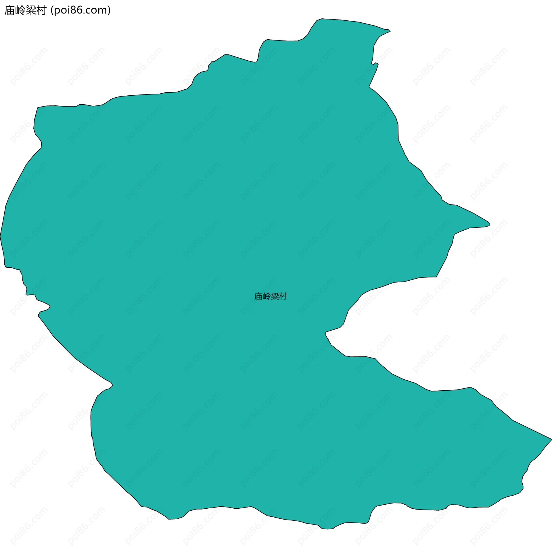 庙岭梁村边界地图