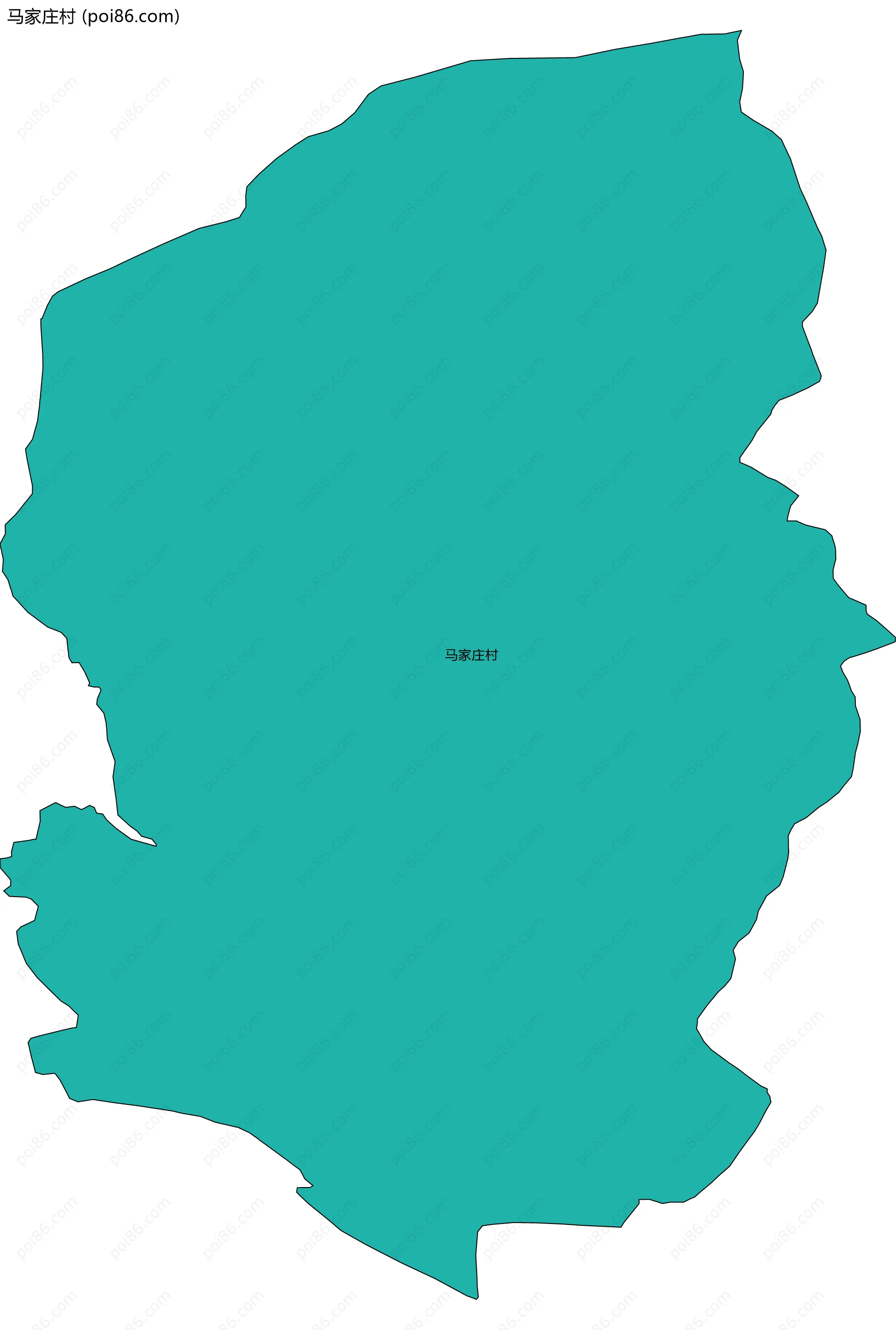 马家庄村边界地图