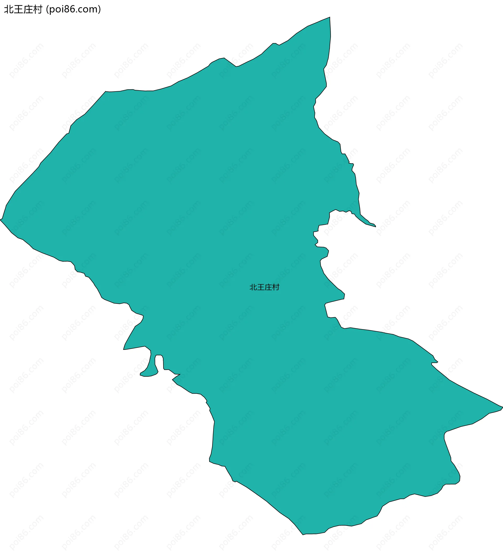 北王庄村边界地图