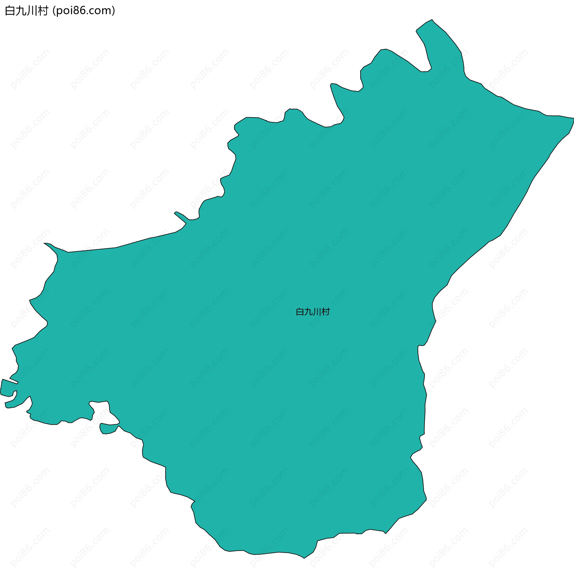 白九川村边界地图