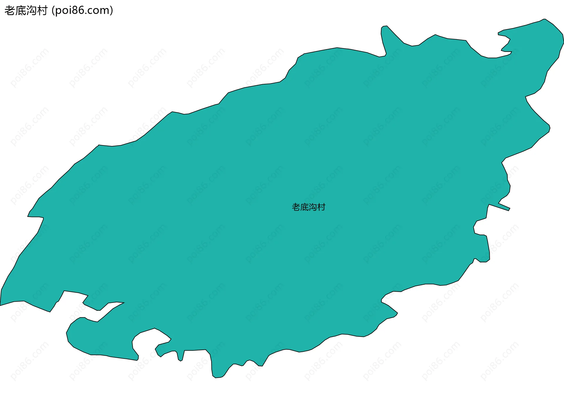 老底沟村边界地图