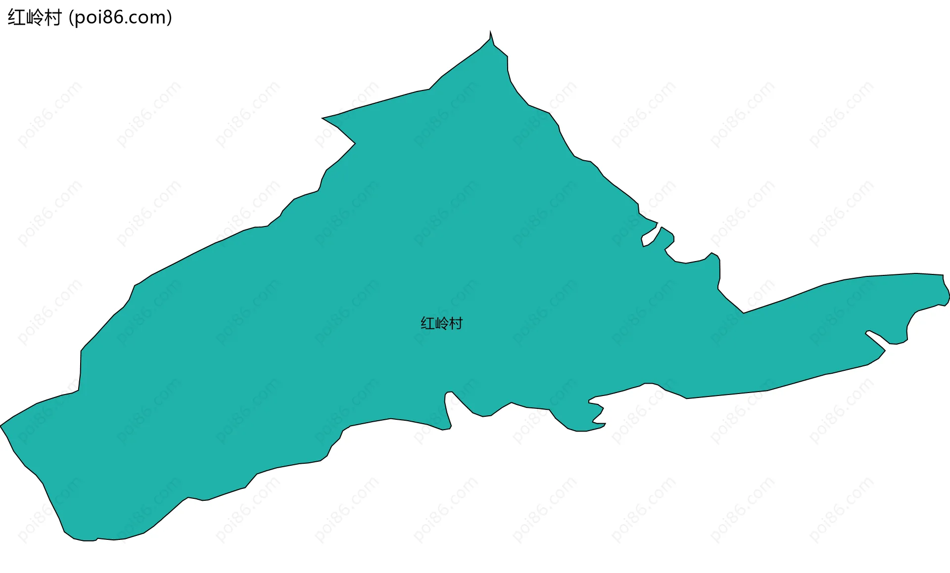 红岭村边界地图