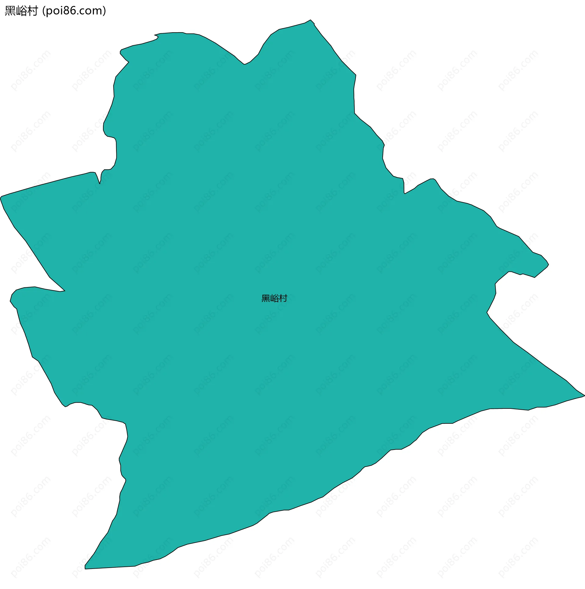 黑峪村边界地图