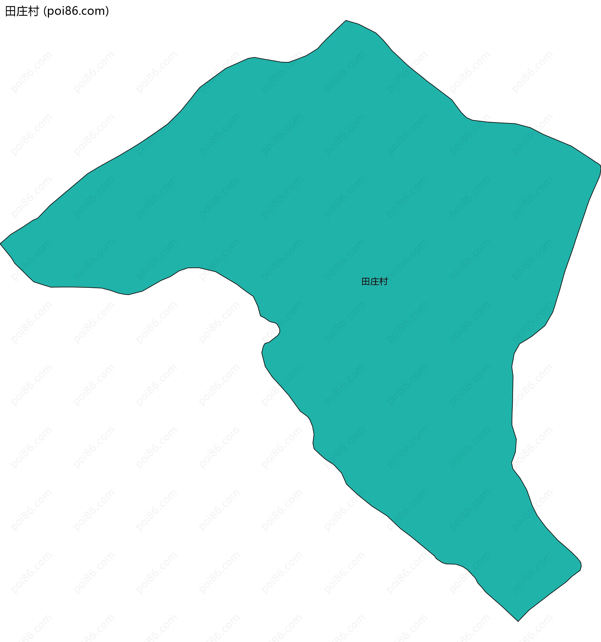 田庄村边界地图