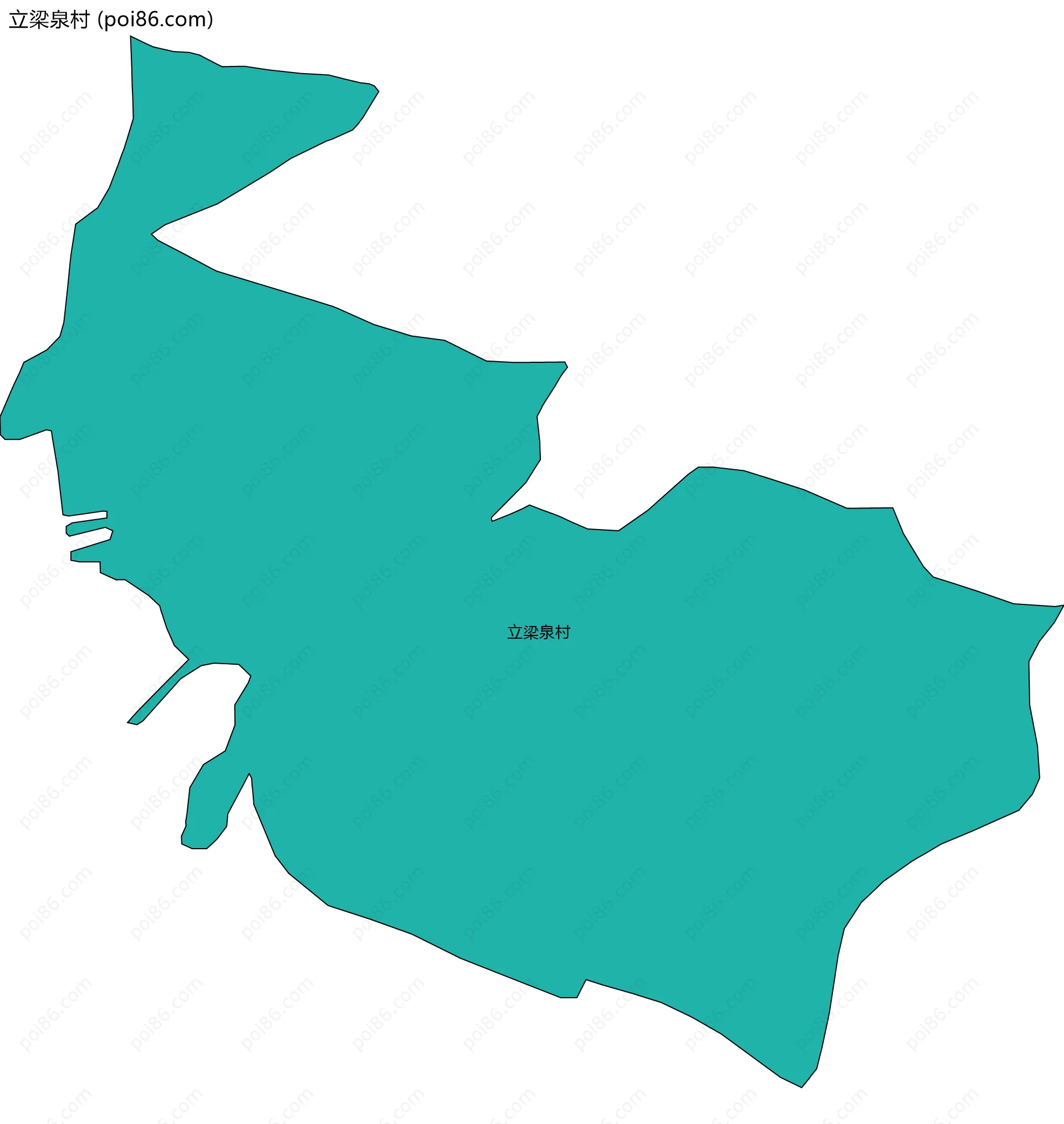 立梁泉村边界地图