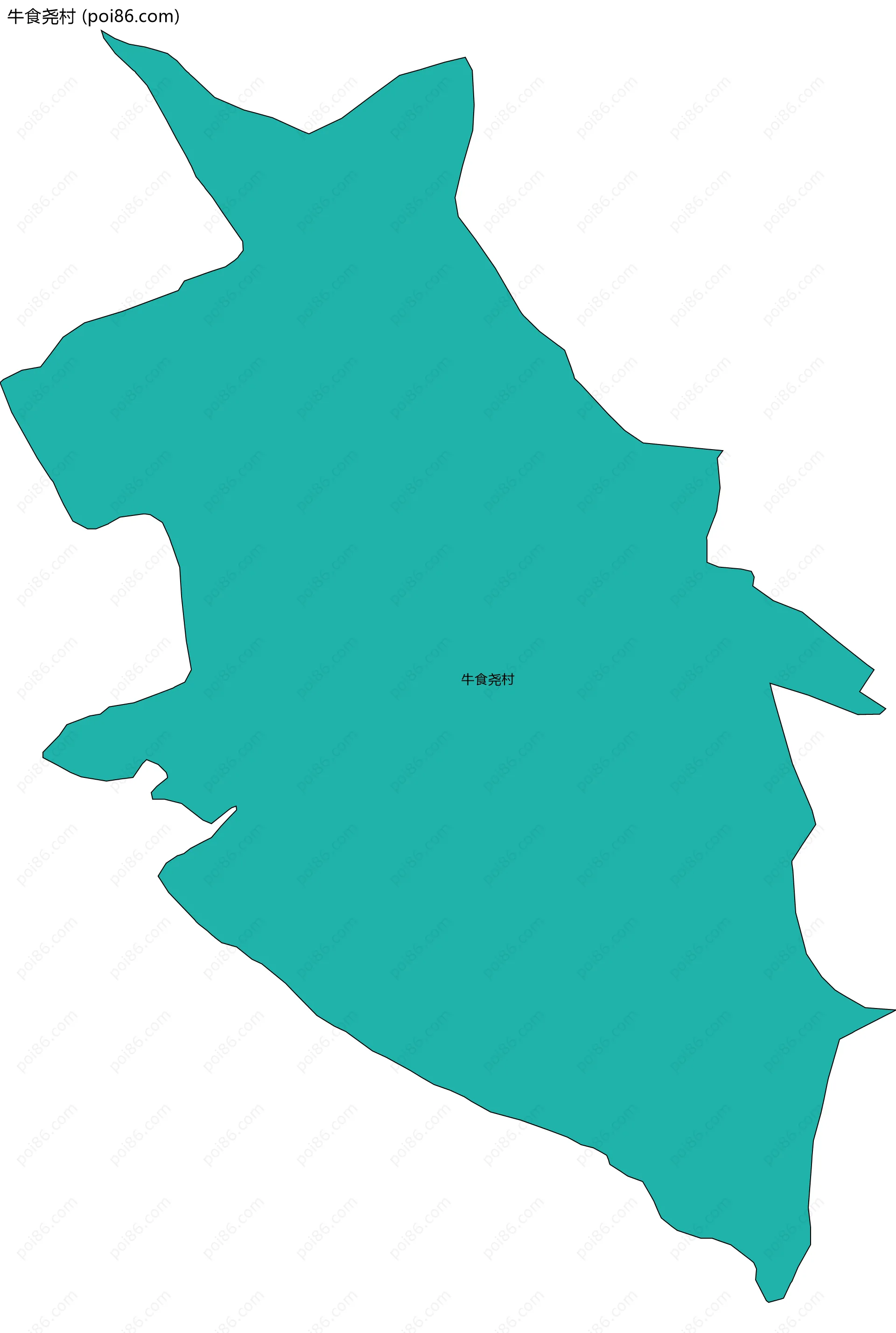 牛食尧村边界地图