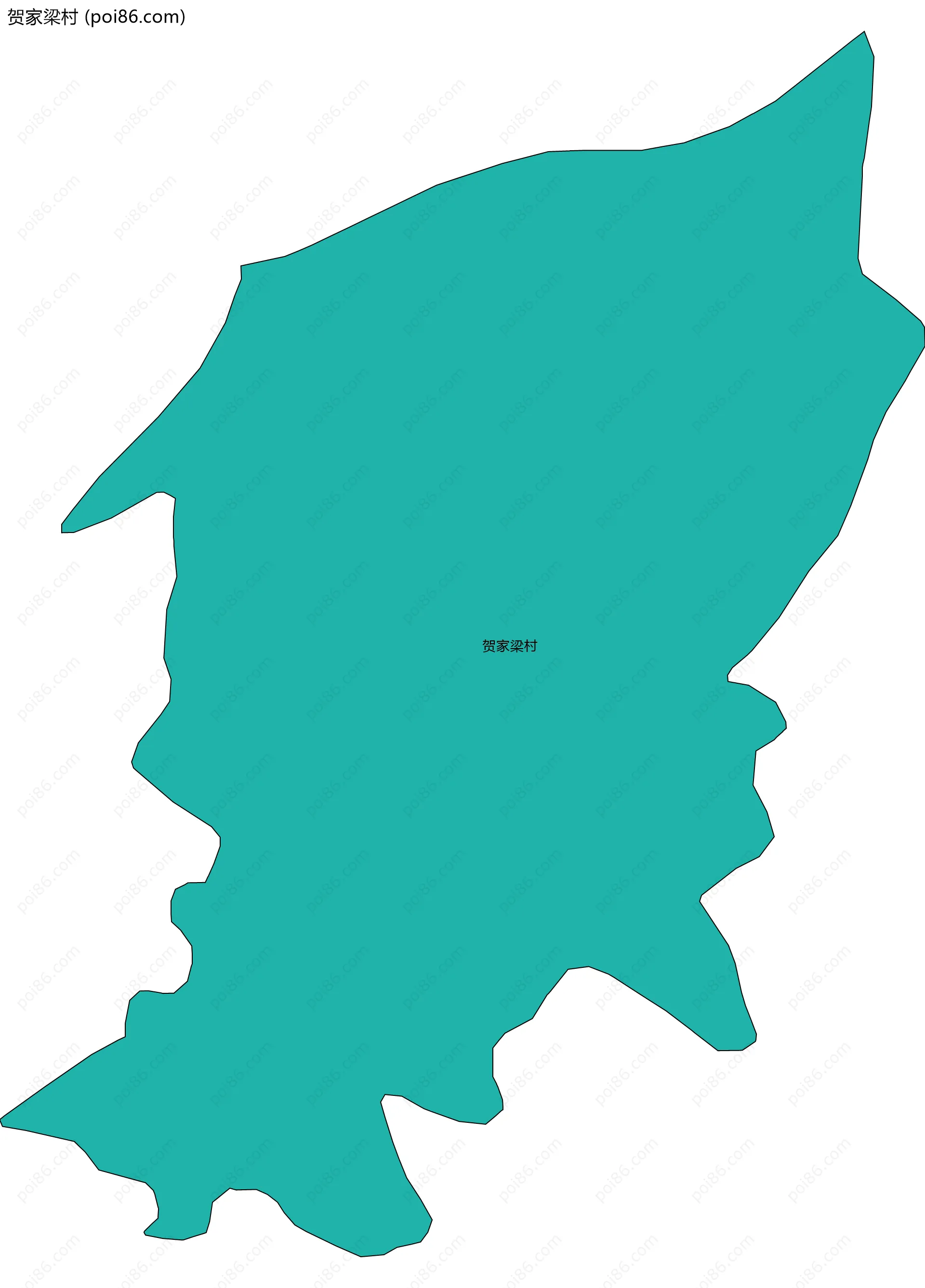 贺家梁村边界地图