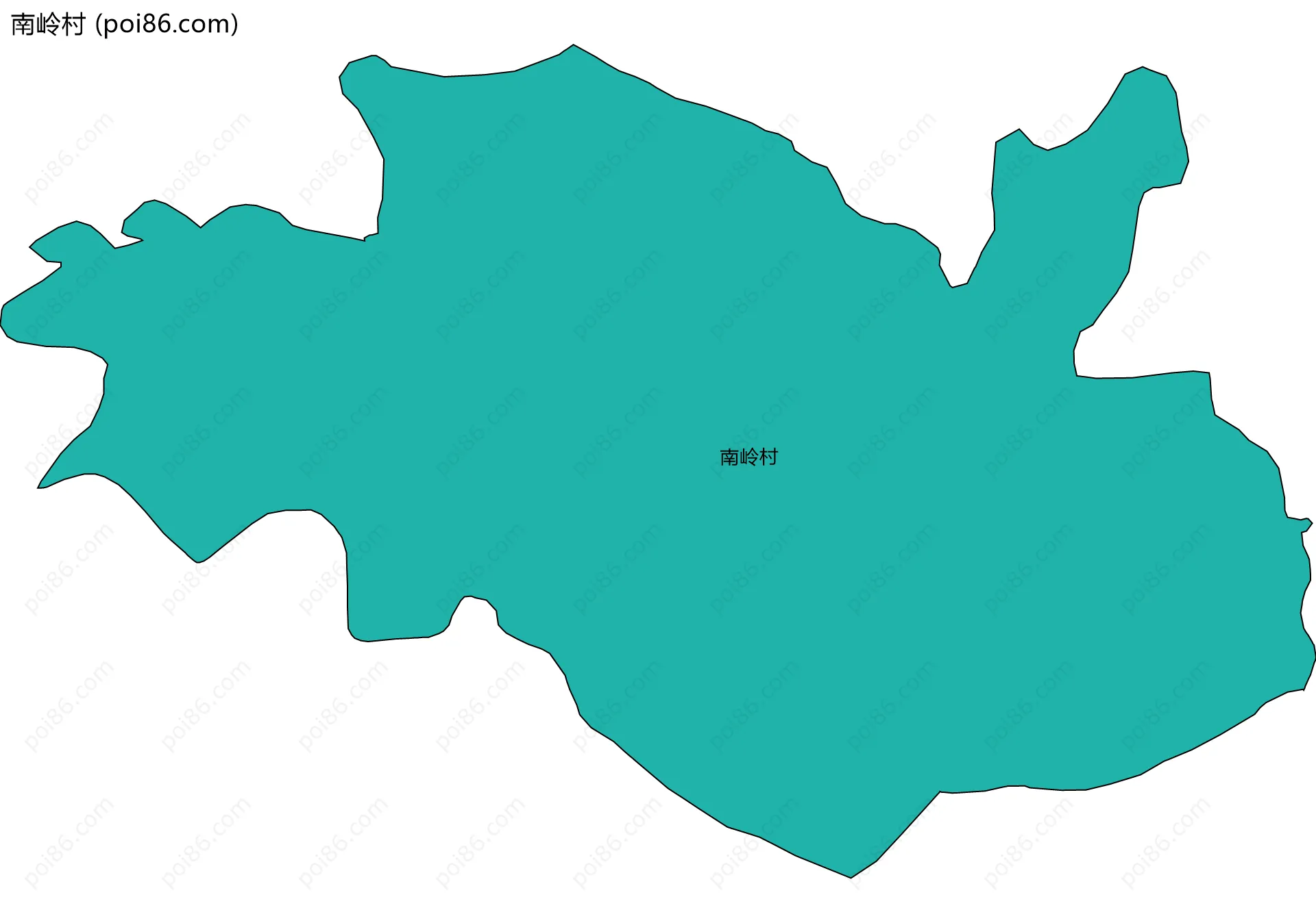 南岭村边界地图
