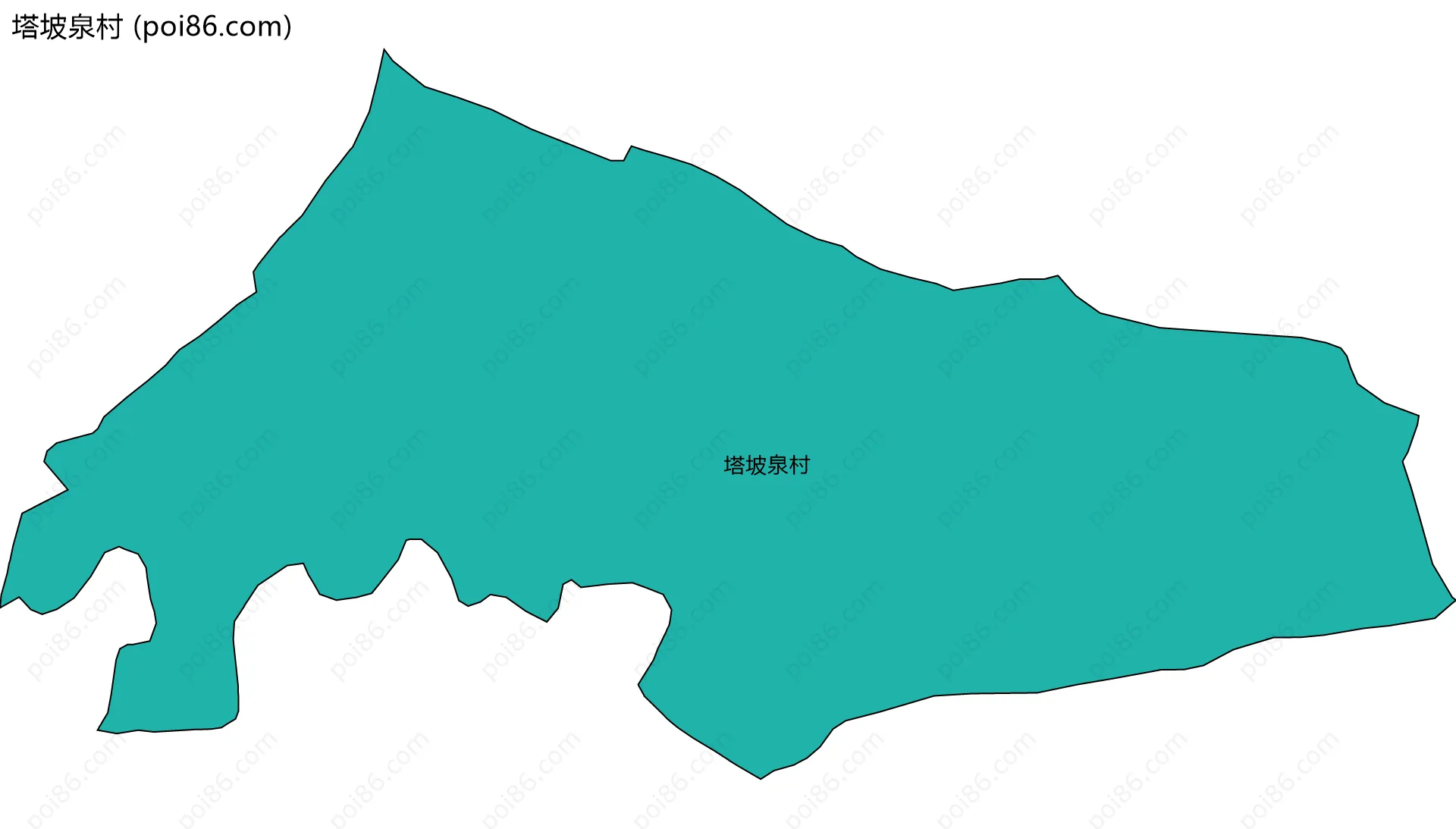 塔坡泉村边界地图