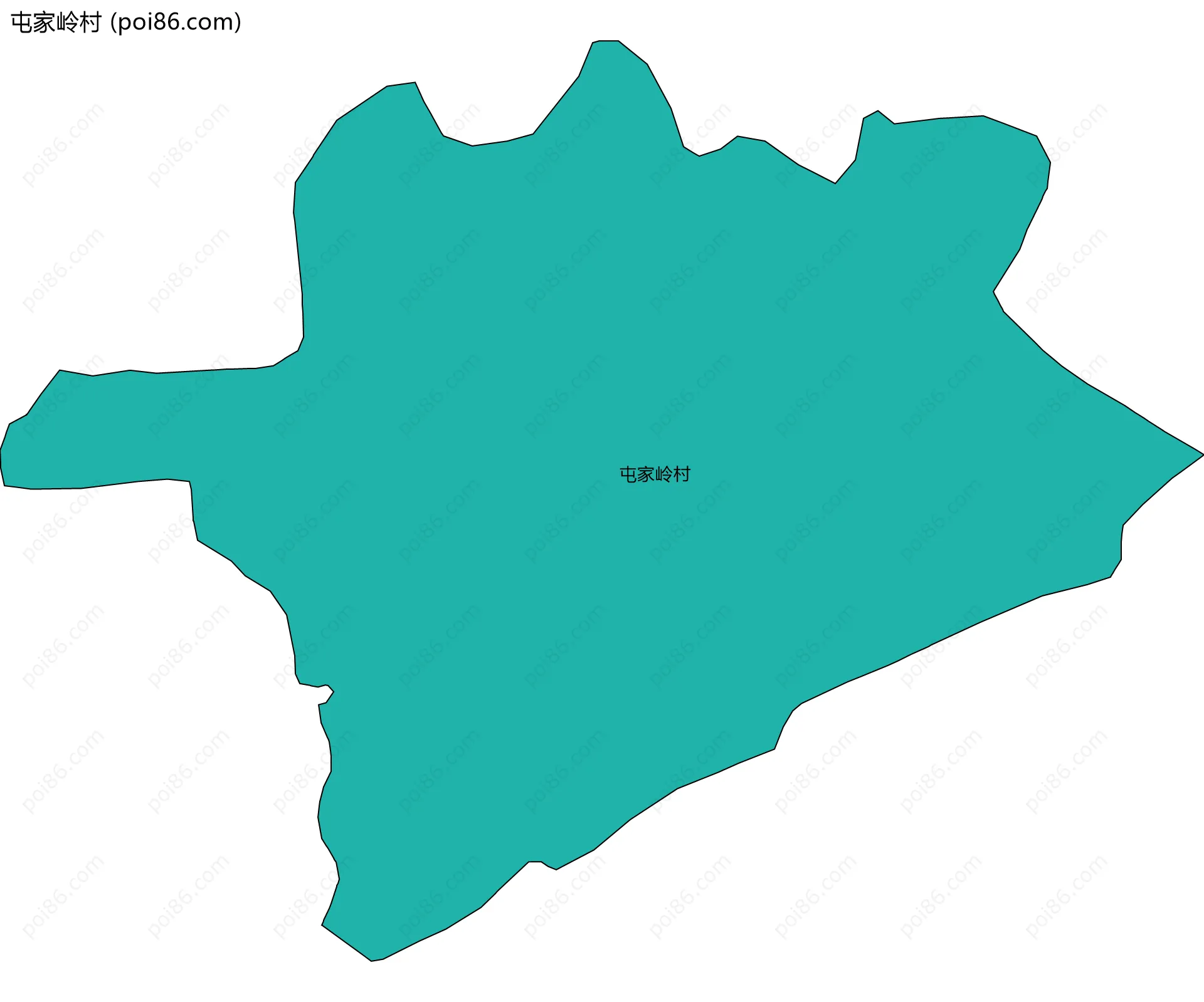 屯家岭村边界地图