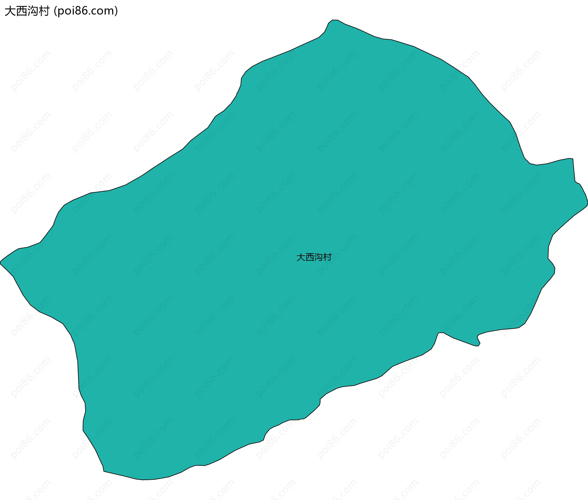 大西沟村边界地图