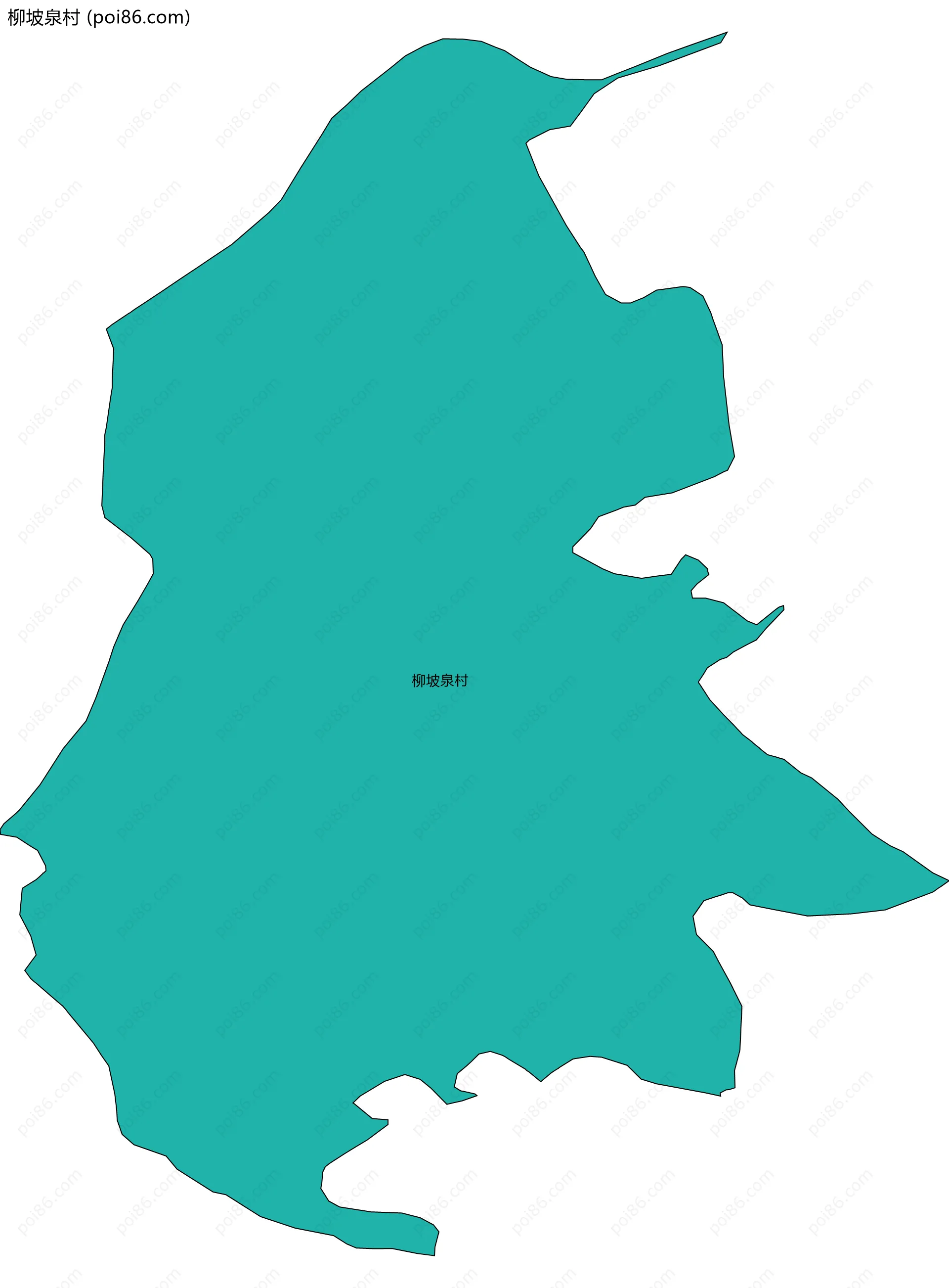 柳坡泉村边界地图