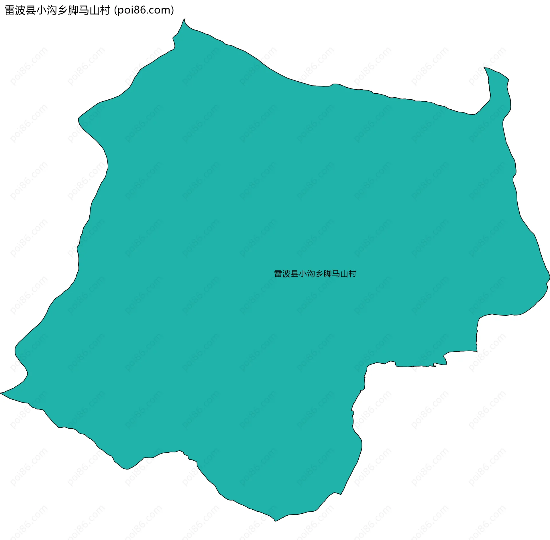 雷波县小沟乡脚马山村边界地图