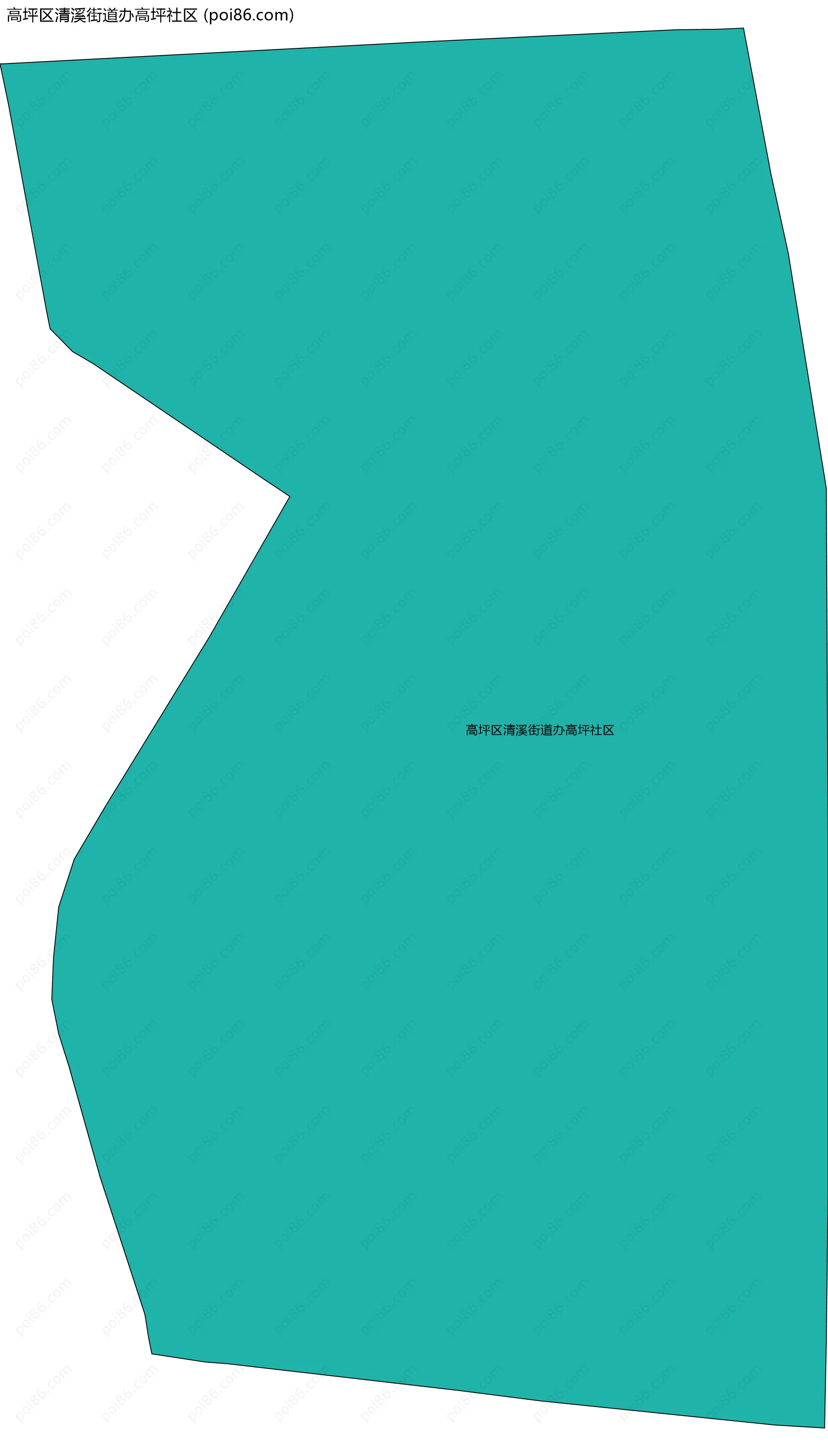 高坪区清溪街道办高坪社区边界地图