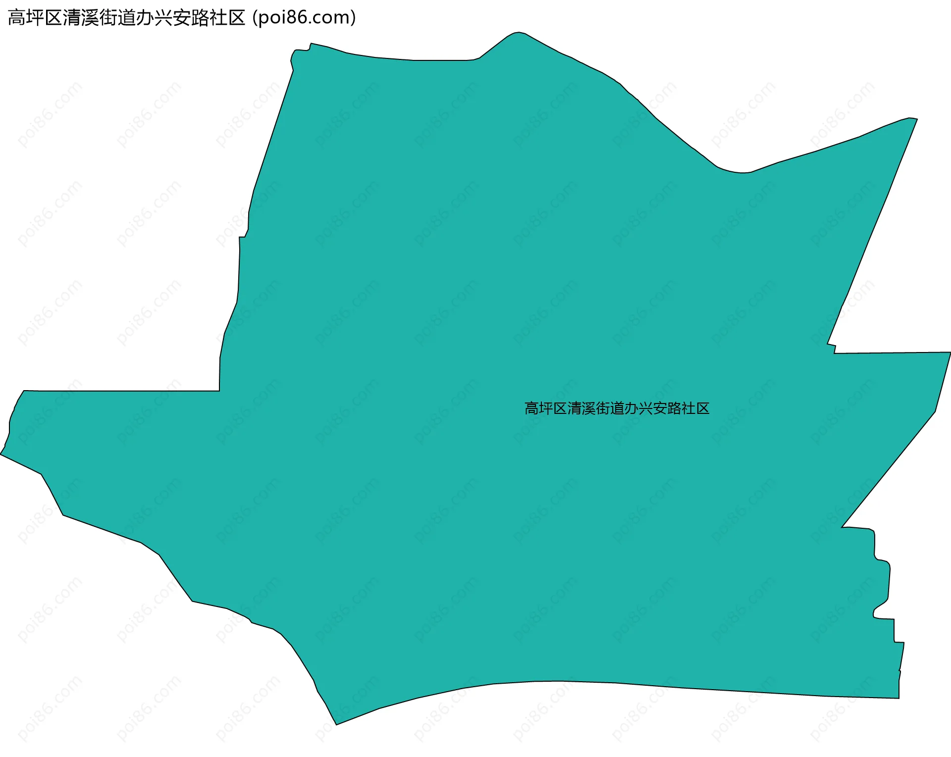 高坪区清溪街道办兴安路社区边界地图