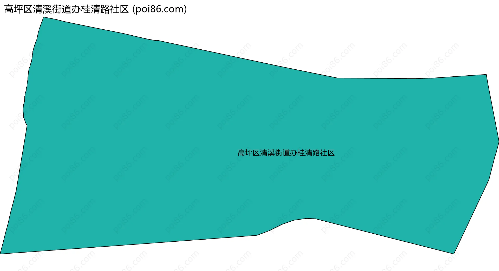 高坪区清溪街道办桂清路社区边界地图